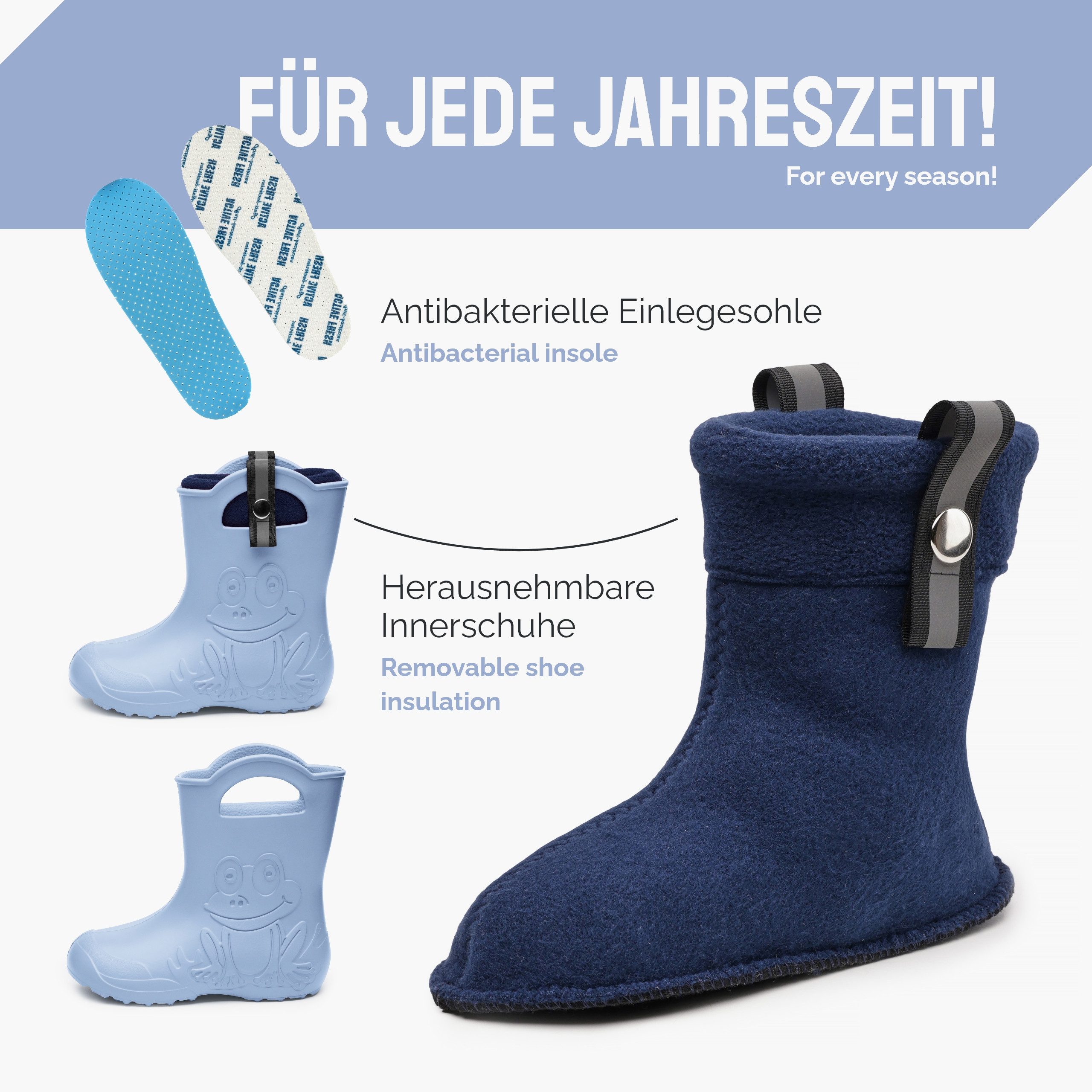 Ladeheid Kinder Federleichte Gummistiefel Thermo mit Fütterung LA-CA-Frog245 Gummistiefel – Bild 3 von 5