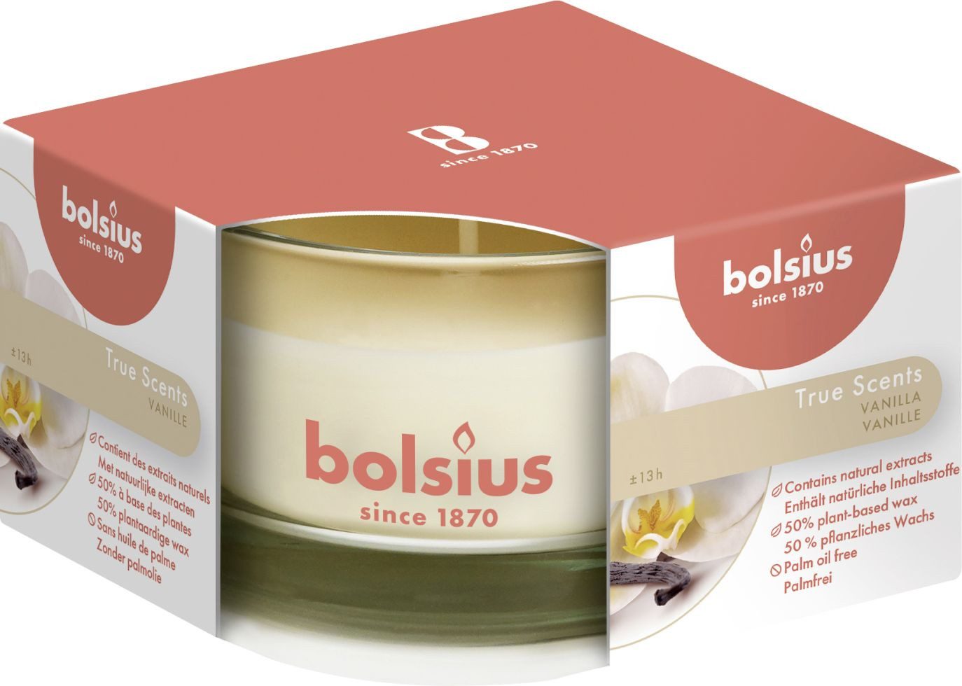 Bolsius Duftkerze Bolsius Duftkerze im Glas Vanille, Höhe 5 cm, Ø 8 günstig online kaufen