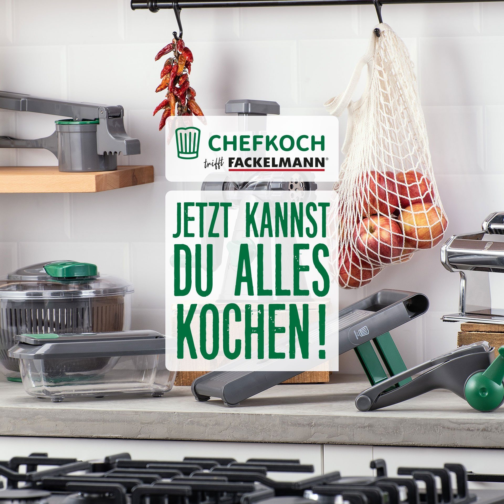 Chefkoch Fackelmann Kitchenmachines trifft Salatschleuder