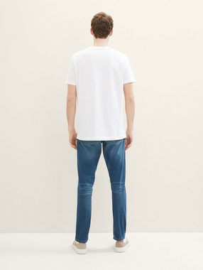 TOM TAILOR Straight-Jeans Regular Tapered Jeans mit recycelter Baumwolle