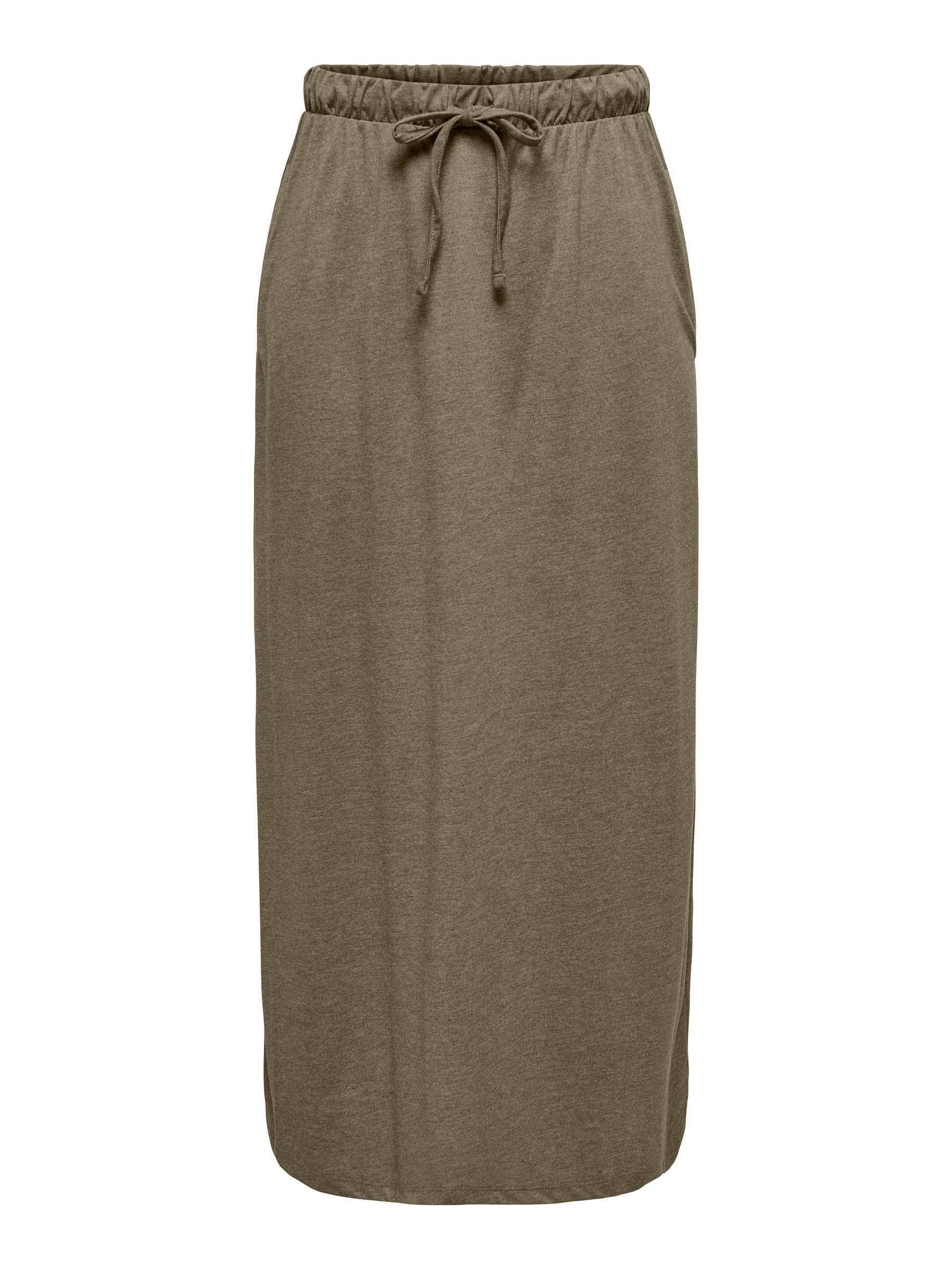 JACQUELINE de YONG Sommerrock Jersey Midirock mit elastischem Bund und Kordelzug JDYDALILA MAXI SKIRT JRS ATK