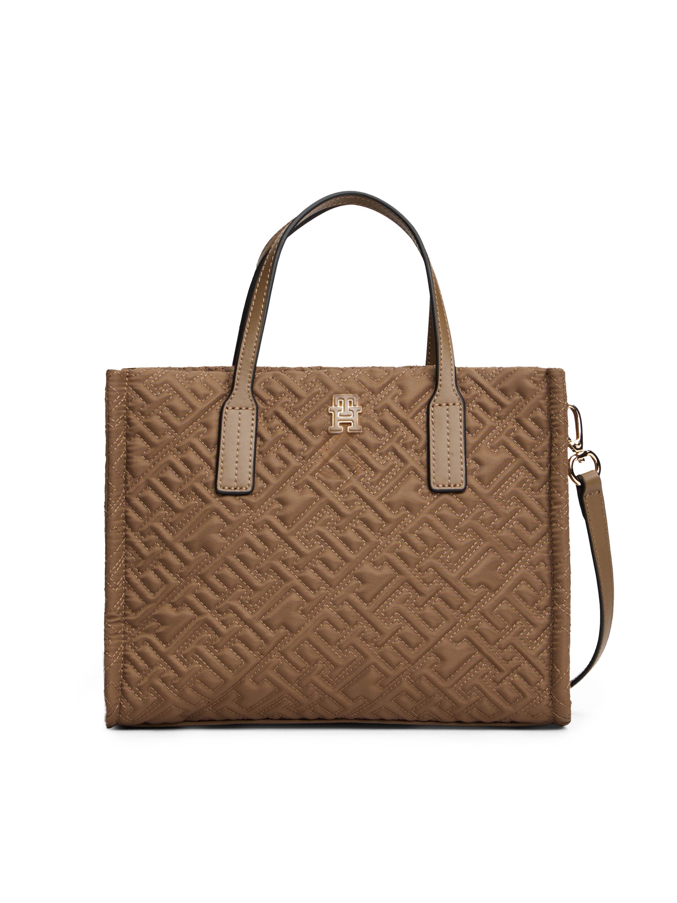 Tommy Hilfiger Tragetasche TH CITY MINI TOTE MONO NYLON, Damen Schultertasche, Businesstasche mit TH-Logoprägung