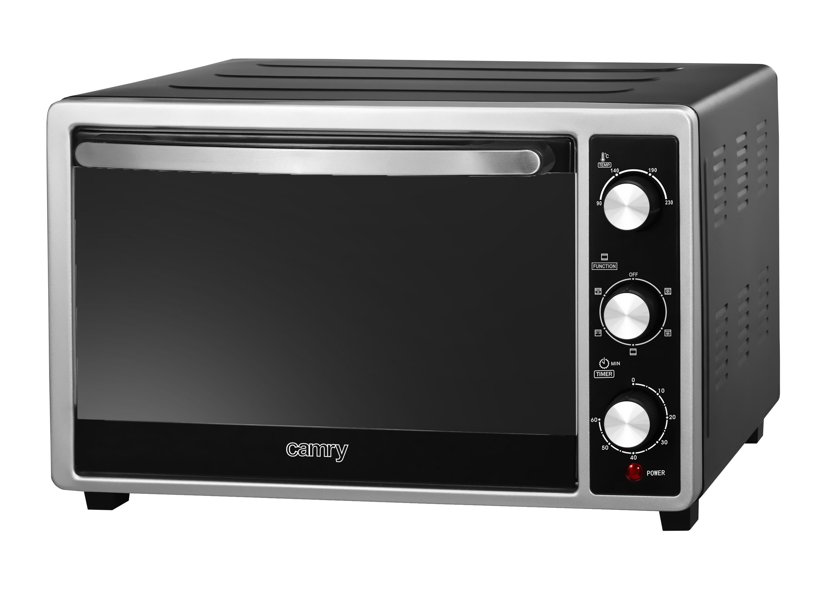 Camry Minibackofen CR 6018 MiniBackofen 35 L, Heißluft, Oberhitze, Unterhitze, GlasDesign