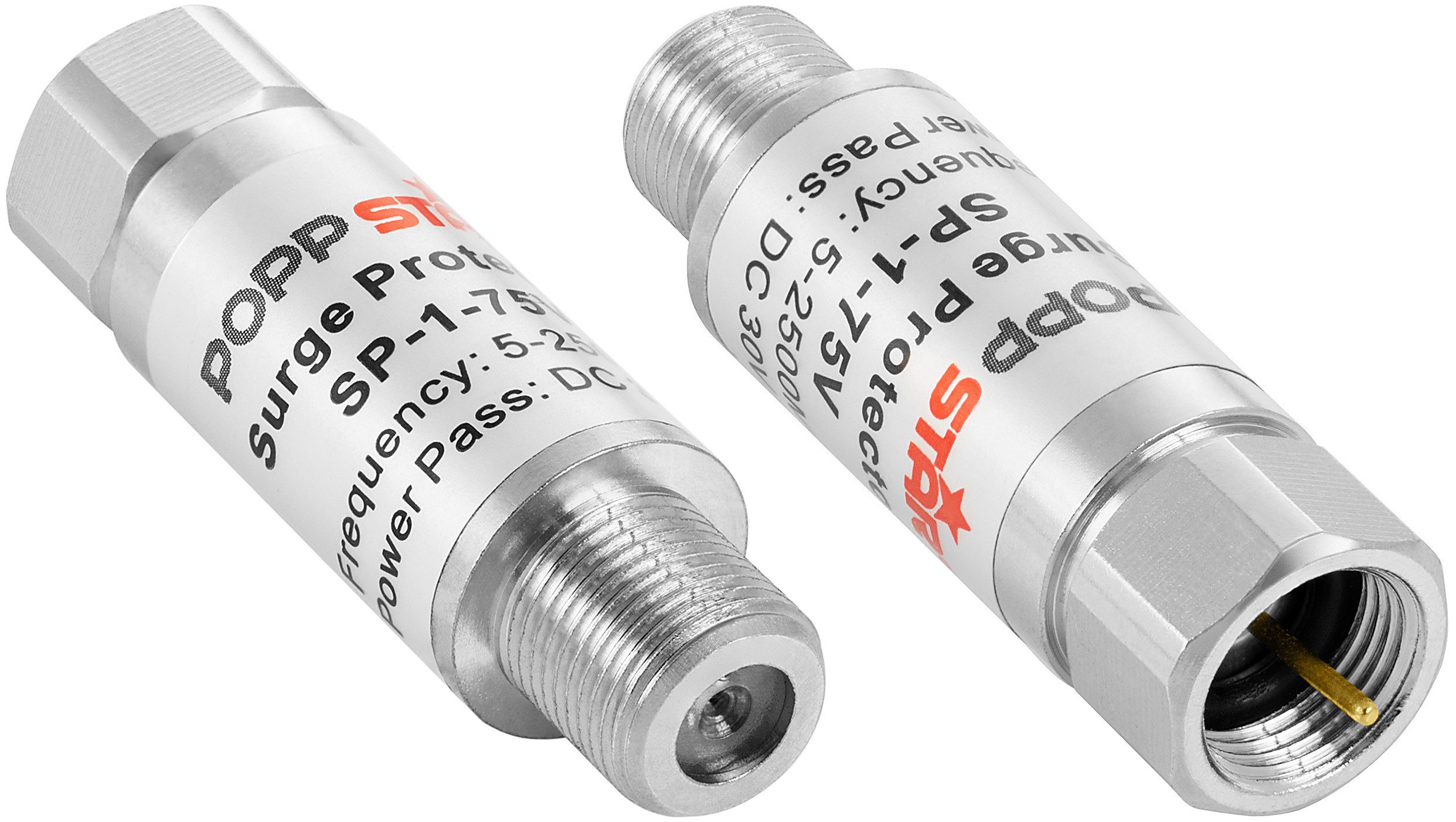 Poppstar Überspannungsschutz Sat Antenne SAT-Kabel, Blitzschutz für Antenne, Coax, Kabel TV, DVB-S, DVB-T, LNB