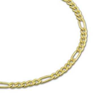 GoldDream Goldarmband GoldDream 19cm Armband Figaro diamantiert (Armband), Damen, Herren Armband (Figaro) ca. 19cm, 333 Gelbgold - 8 Karat, Farbe
