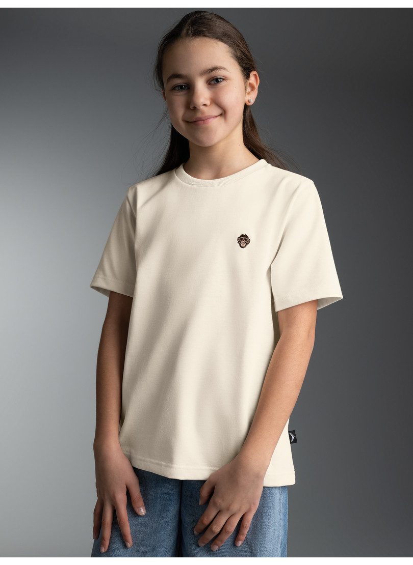 Trigema T-Shirt TRIGEMA Heavy Oversized T-Shirt mit Affe Charly-Stickmotiv (1-tlg)