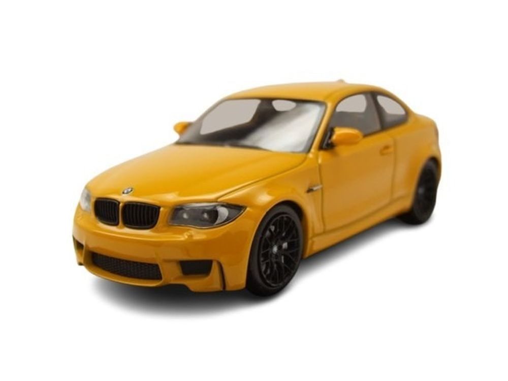 Maxichamps Modellauto BMW 1er M Coupe 2011 gelb, Maßstab 1:43