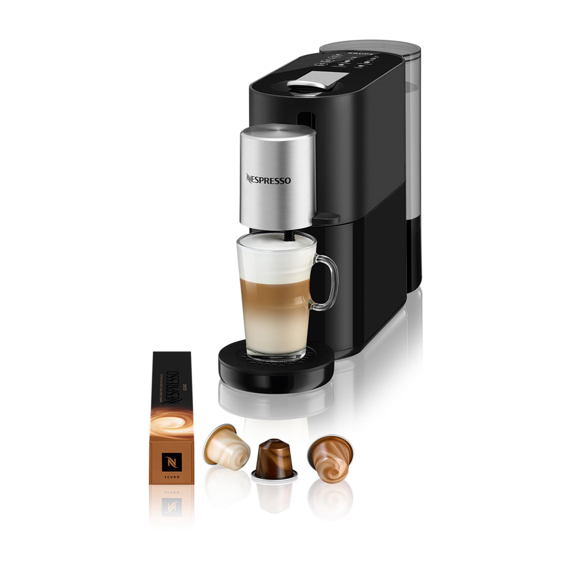 Krups Kapselmaschine XN8908, Kaffeemaschine mit Milchaufschäumer, 19 bar, 1L Wassertank