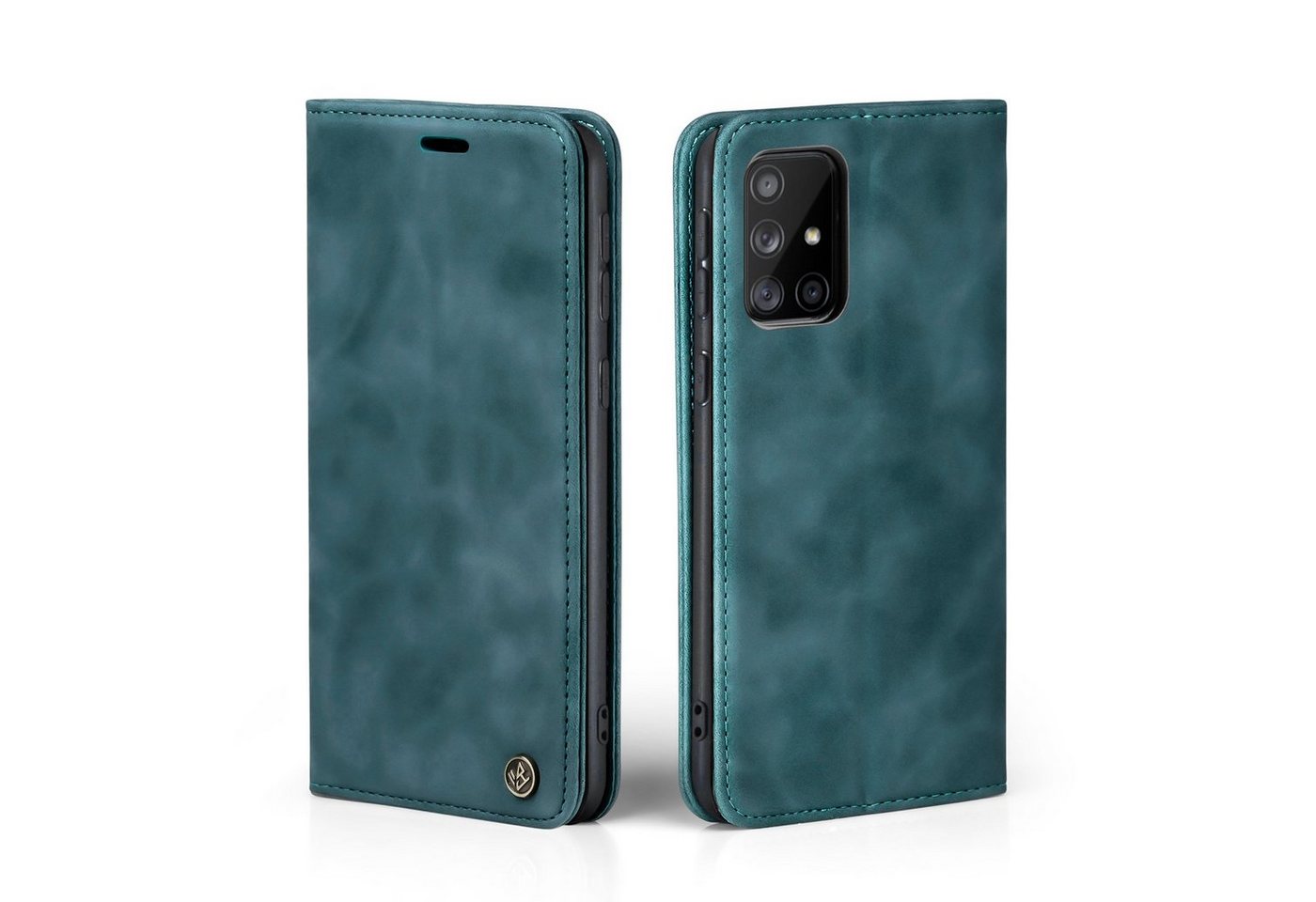 Tec-Expert Handyhülle Tasche Hülle für Samsung Galaxy A51 6.5 Zoll, 6.5, Cover Klapphülle Case mit Kartenfach Fliphülle aufstellbar
