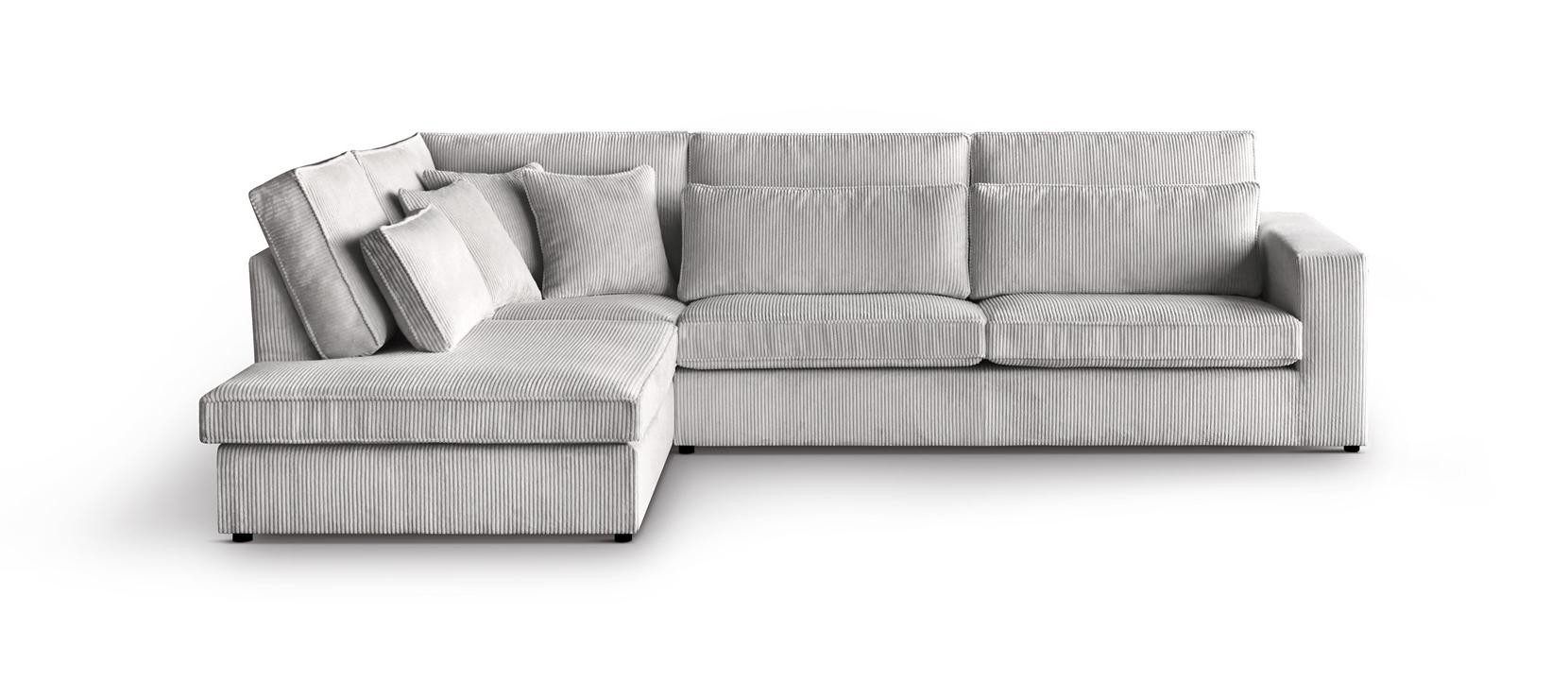 Beautysofa Ecksofa mit dekorativen Kissen PARMA, günstig online kaufen