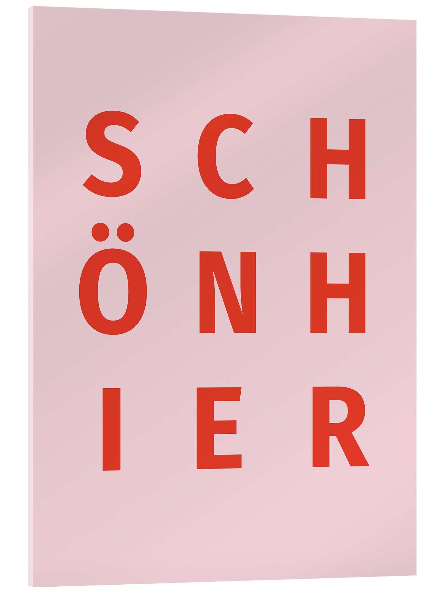 Posterlounge Wandbild Schön Hier II, Typobox, erhältlich als Poster, Leinwandbild, Wandsticker oder Acrylglasbild