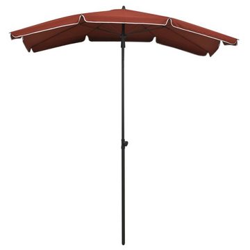 vidaXL Balkonsichtschutz Sonnenschirm mit Mast 200x130 cm Terracotta-Rot