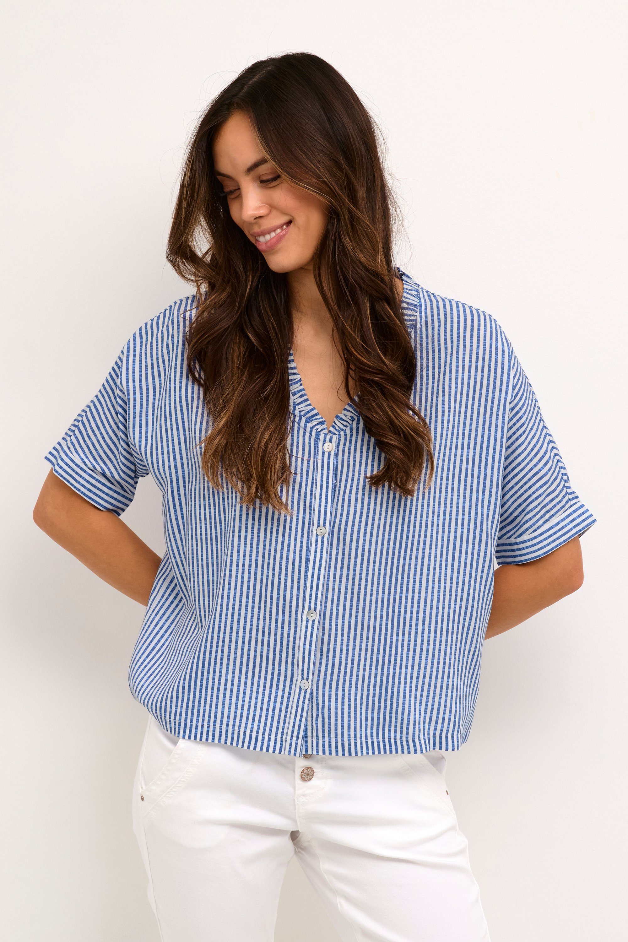 Cream Kurzarmhemd Kurzarmhemd CRTiah