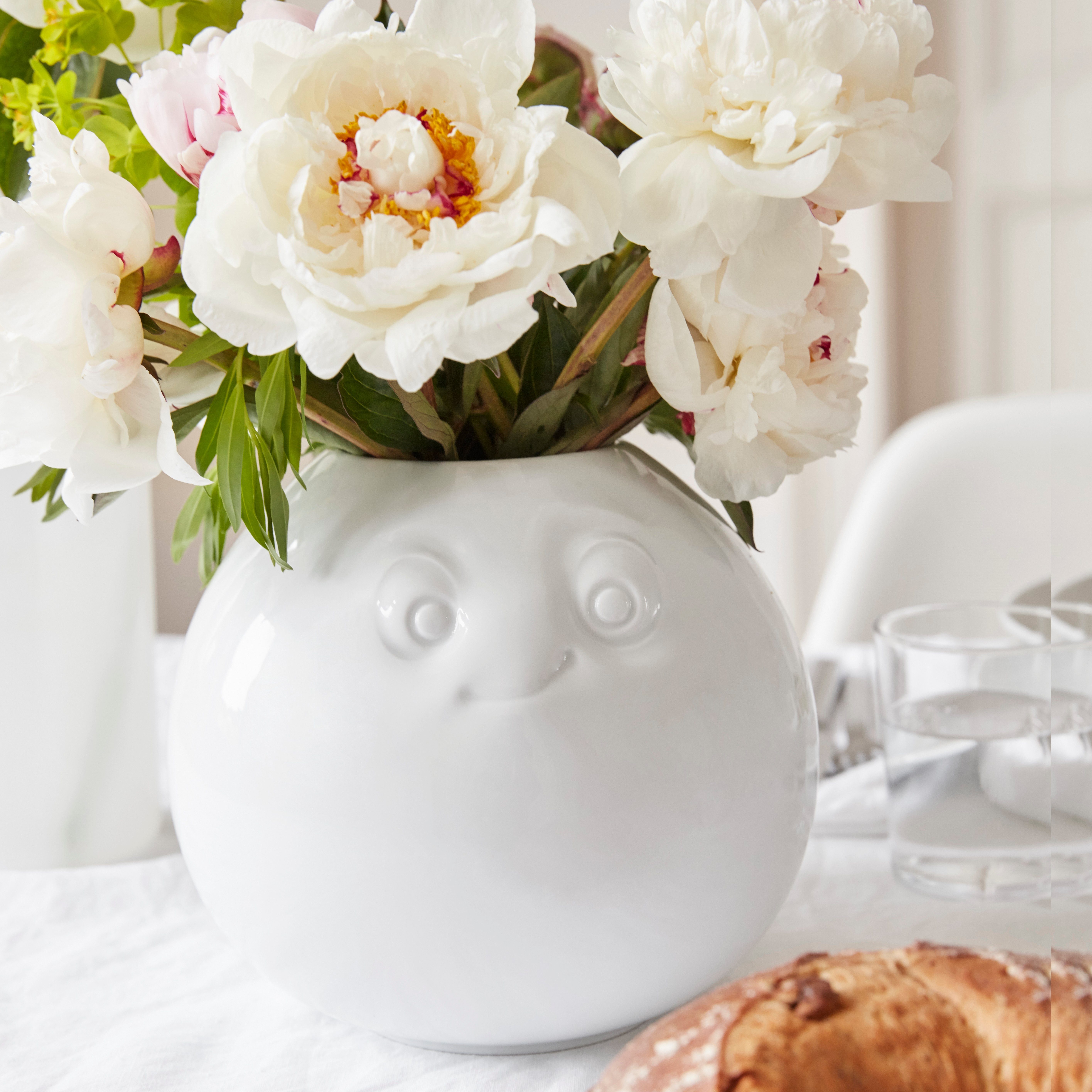 Dekovase Vase "Amüsiert"in weiß