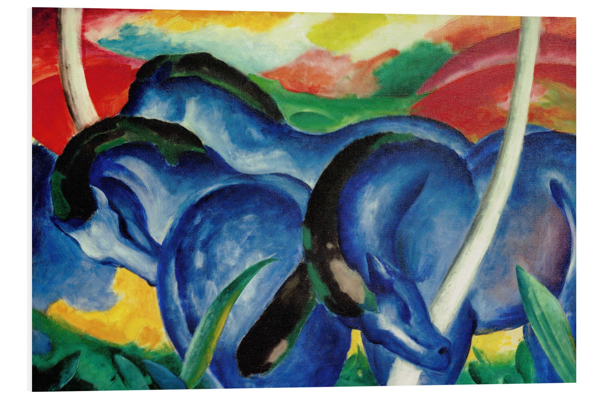 Posterlounge Forex-Bild Franz Marc, Die großen blauen Pferde, Malerei