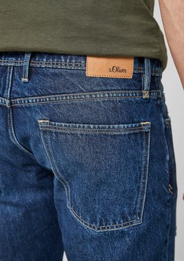 s.Oliver 5-Pocket-Jeans Regular: Blaue Jeans Destroyes, Waschung