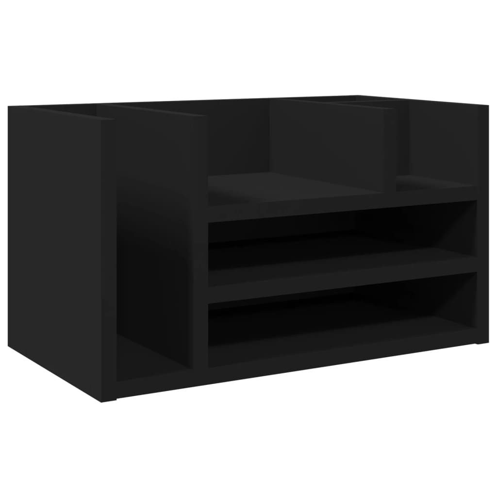 vidaXL Organizer Schreibtisch-Organizer Schwarz 44,5x24x25 cm Holzwerkstoff