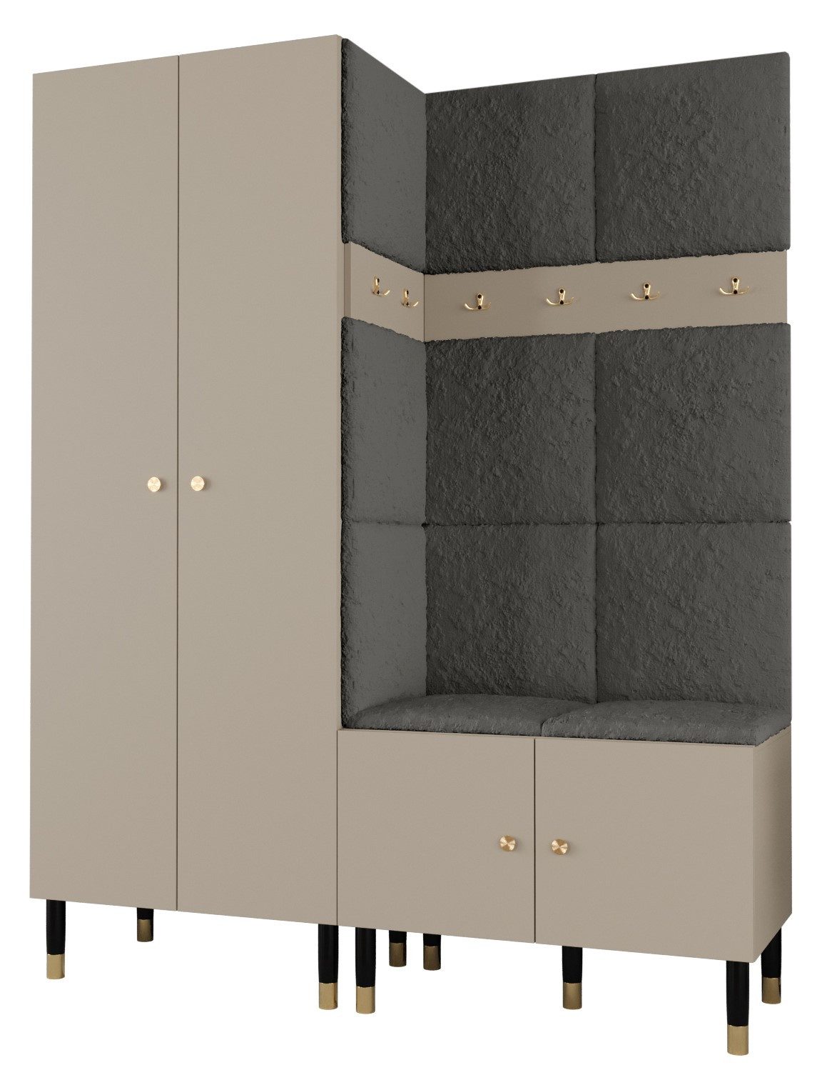 ABIKS MÖBEL Kompaktgarderobe PALERMO Set 2 günstig online kaufen