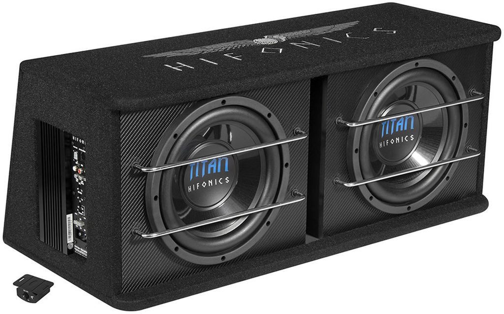 Hifonics TDA250R 2 x 25 cm (10) Aktiv-Dual-Bassreflex Subwoofer Auto-Subwoofer (300 W, max.: W 25 cm)