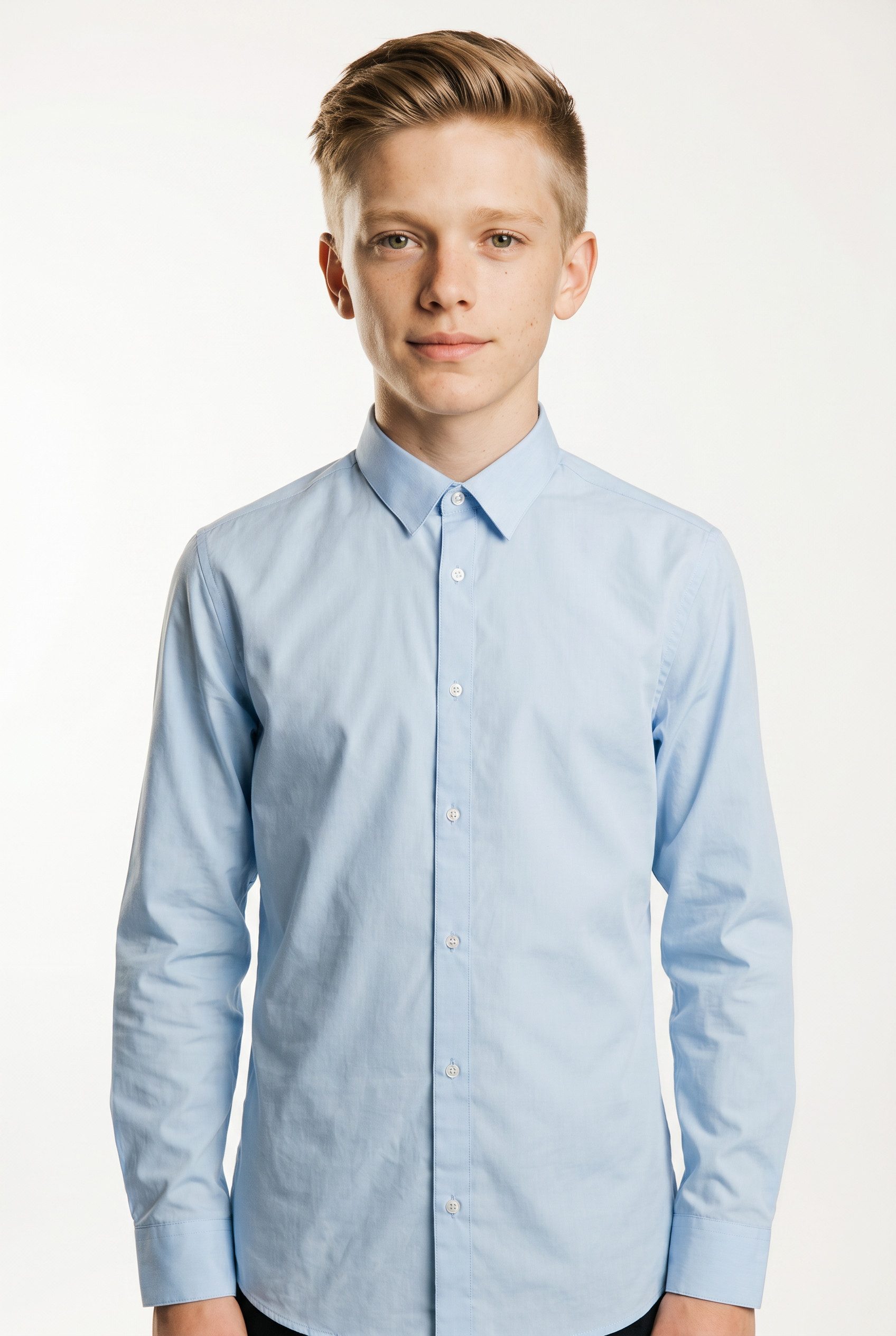 Jack & Jones Junior Langarmhemd JJJOE SHIRT LS PLAIN NOOS JNR Materialmix, regular fit