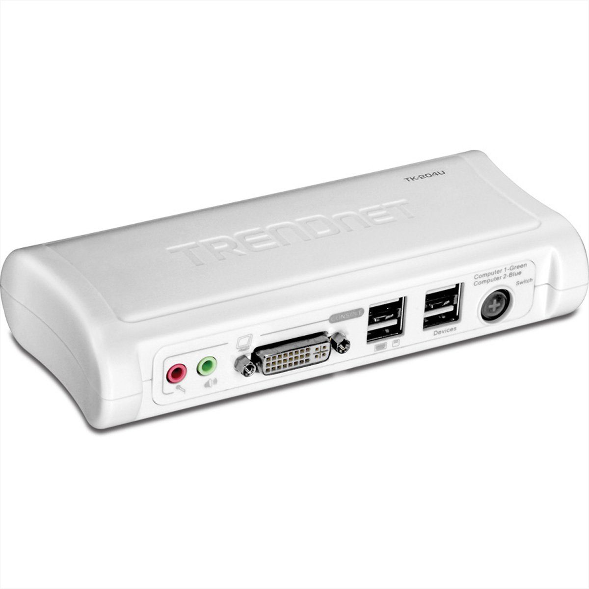 Trendnet TK-204UK KVM Switch 2-Port DVI USB mit Audio Kit Computer-Adapter
