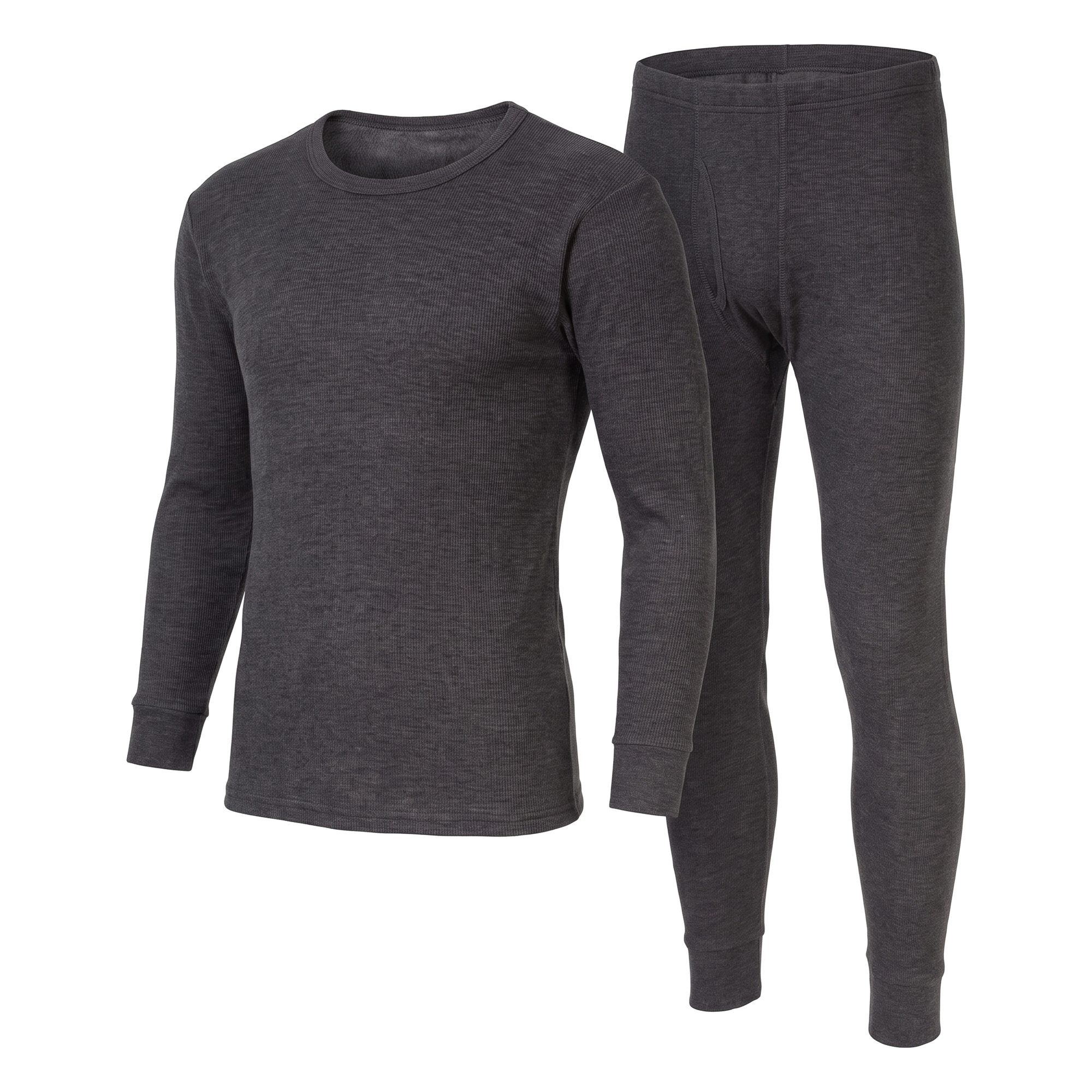Black Snake Thermounterwäsche-Set für Herren aus Rippstrick mit Innenfleece und Eingriff, Thermowäsche, 2-St., Skiunterwäsche und Arbeitsunterwäsche für Baustelle, Hof und die Piste
