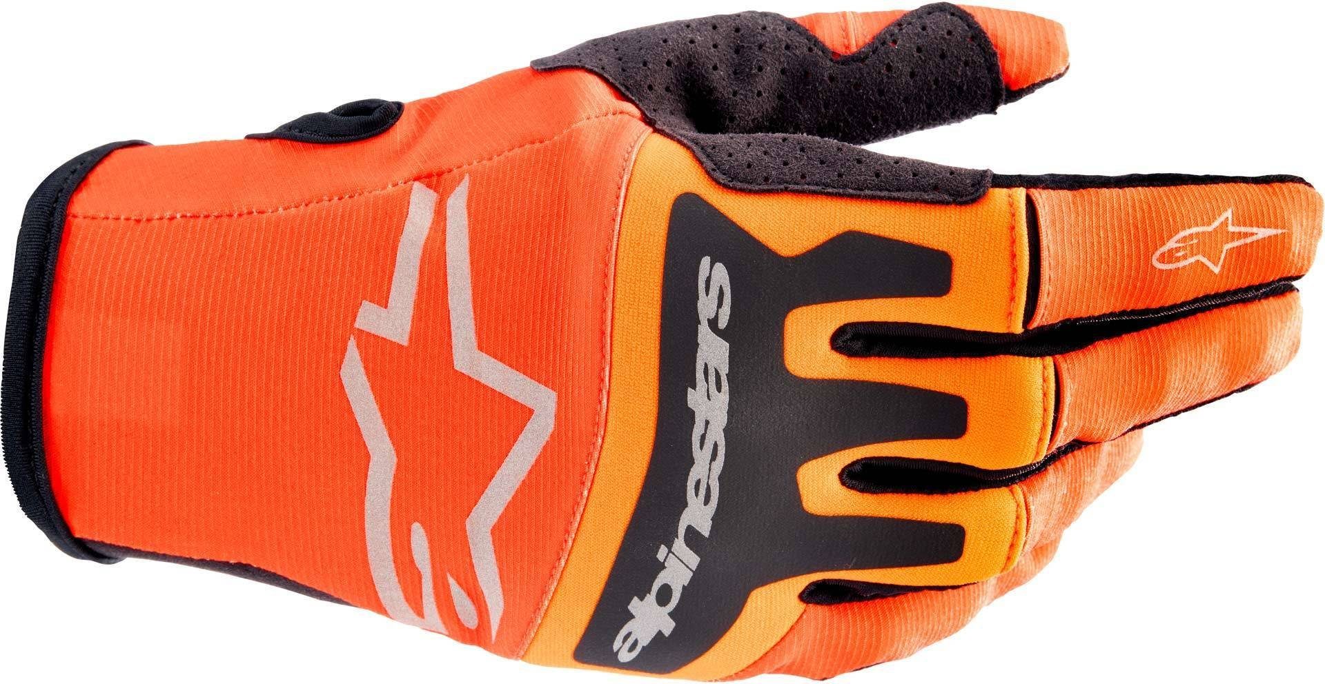 Handschuhe Alpinestars Motocross Orange/Black Motorradhandschuhe Techstar