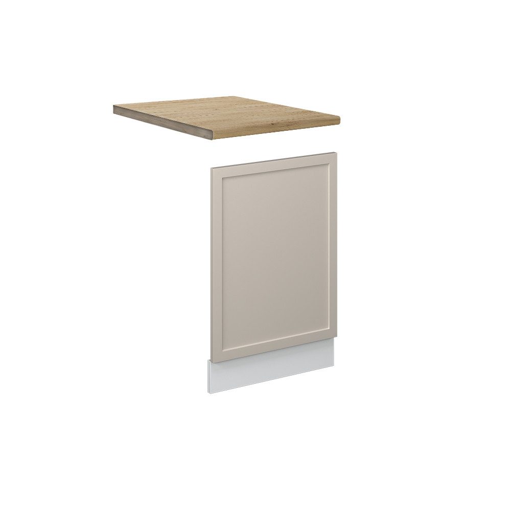 Vicco Frontblende Fame-Line, GrauBeige/Weiß, 45 cm, AP Eiche