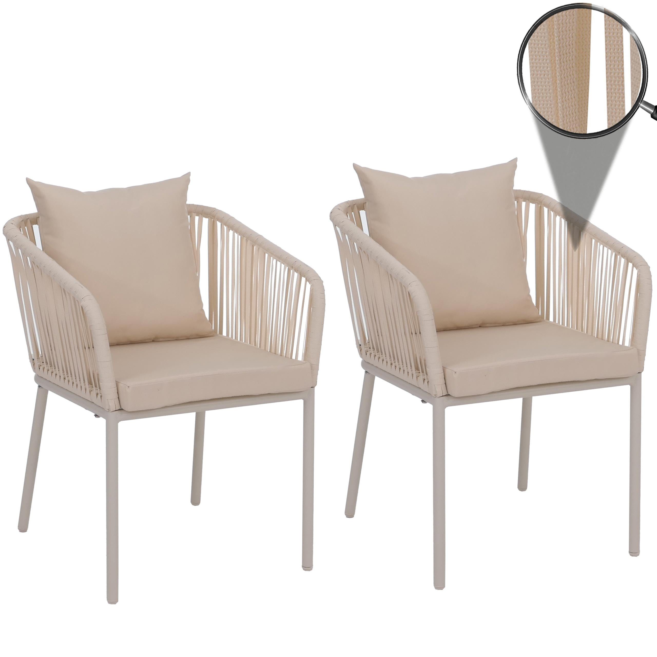 MCW Gartenstuhl MCW-N41-S (2 St), Inklusive Sitzkissen