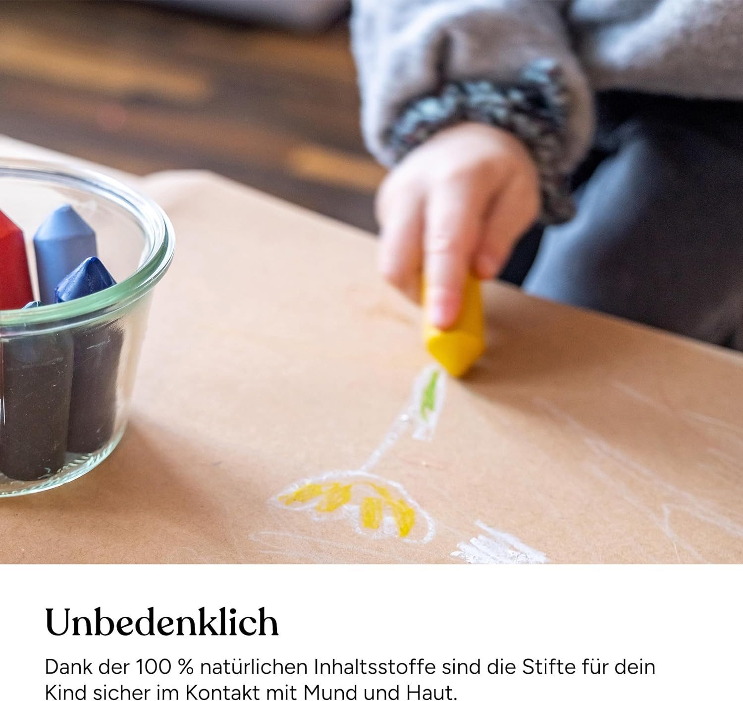 Ehrenkind Wachsmalstift aus Bienenwachs, 100% natürlich Buntstifte, (12-tlg), Malstifte ab 1 Jahr – Bild 4 von 5