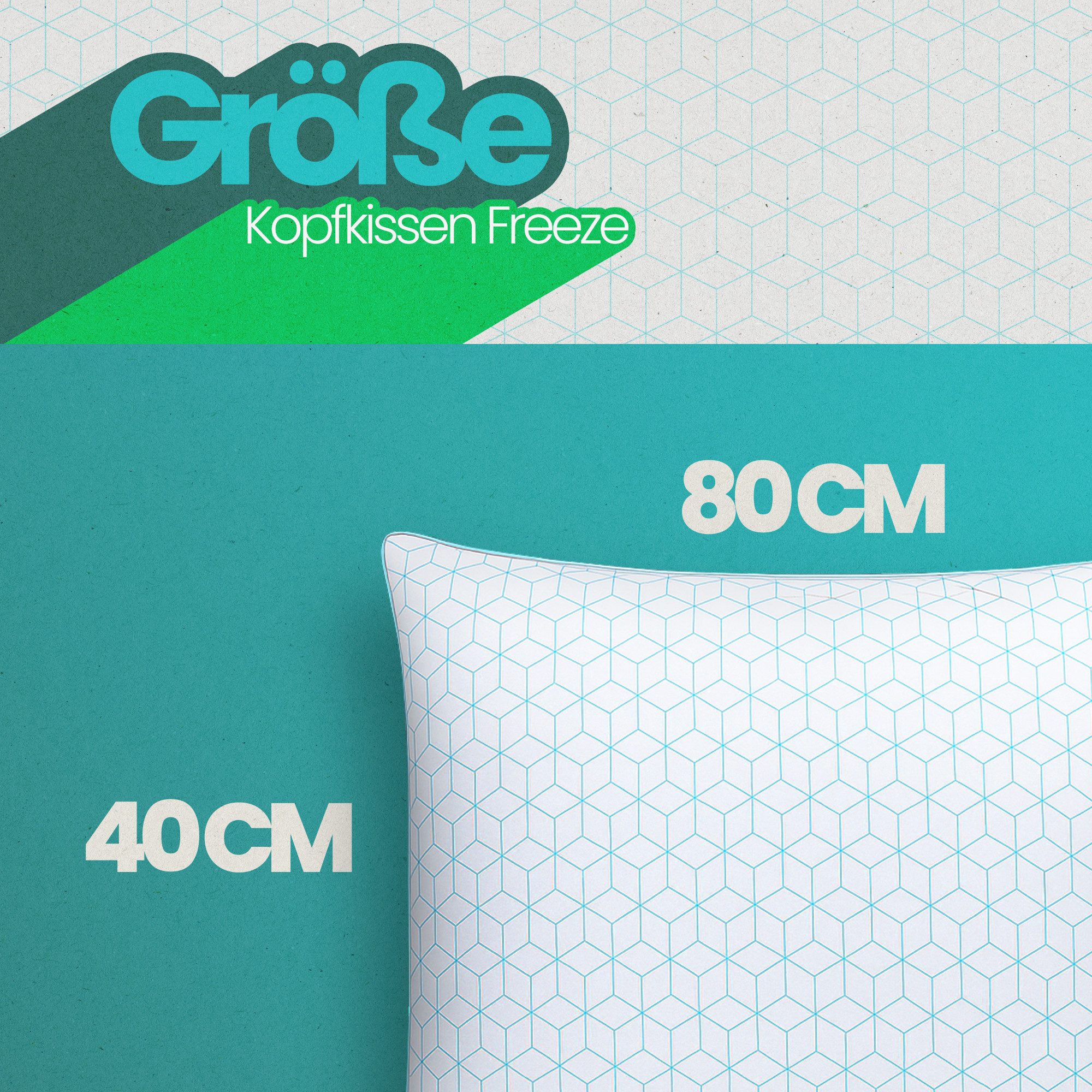 Bestlivings Kopfkissen Cool Me, Füllung: 100% Polyester, Seitenschläfer, Bauchschläfer, Rückenschläfer, kühlender abnhembarer Bezug, atmungsaktiv - weich und pf – Bild 3 von 5
