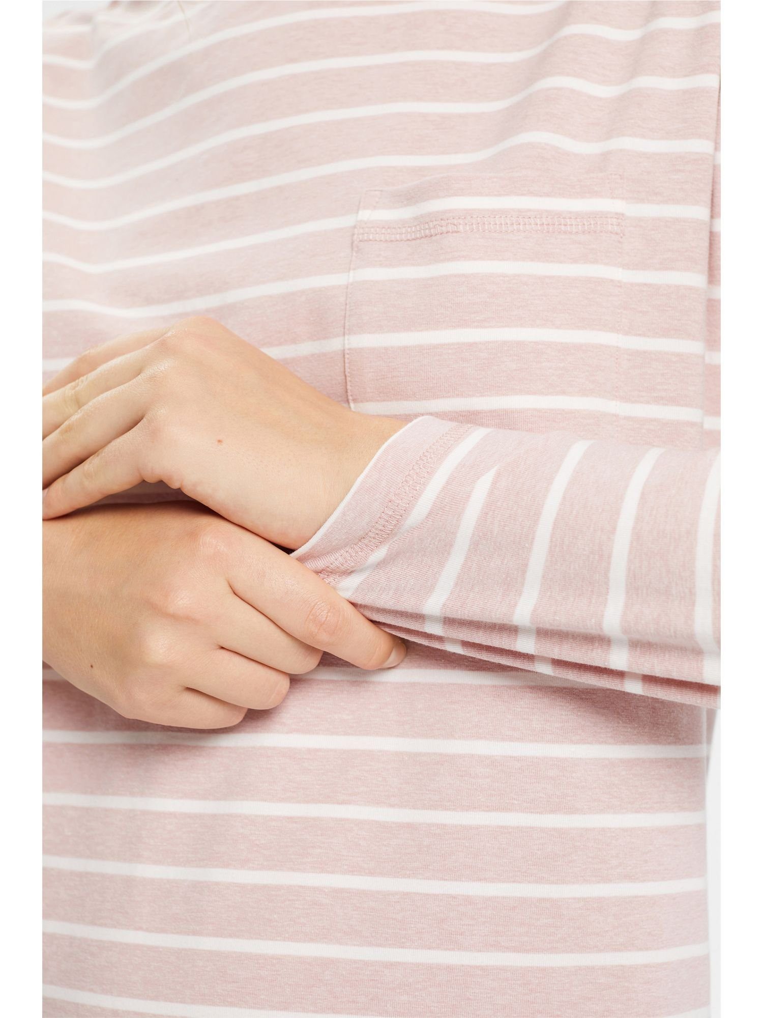 Esprit PINK Jersey-Nachthemd Nachthemd mit Streifenmuster OLD