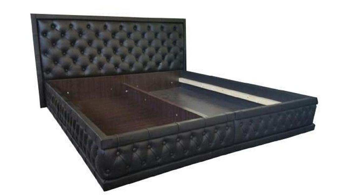 JVmoebel Bett Chesterfield Big XXL Designer Bett Betten Polster Lederbett Sofort, Made in Europa