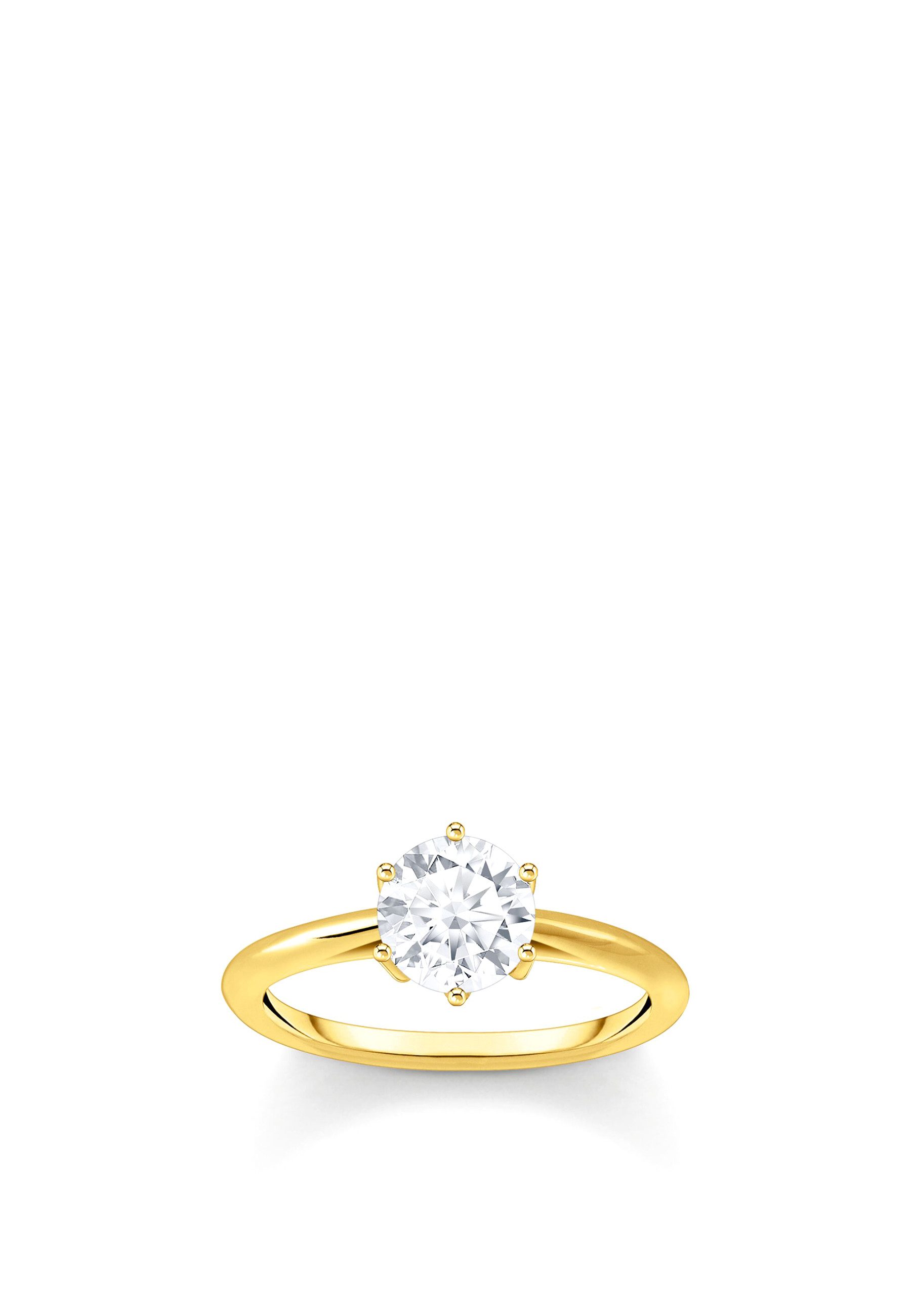 THOMAS SABO Fingerring Ring Weißer Zirkonia Vergoldet (Set)