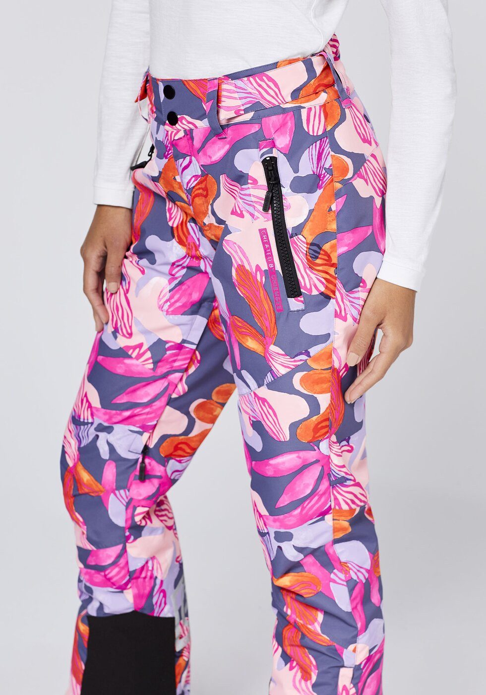Chiemsee Skihose Ski Pants, Regular Fit PURPLE/PINK AOP