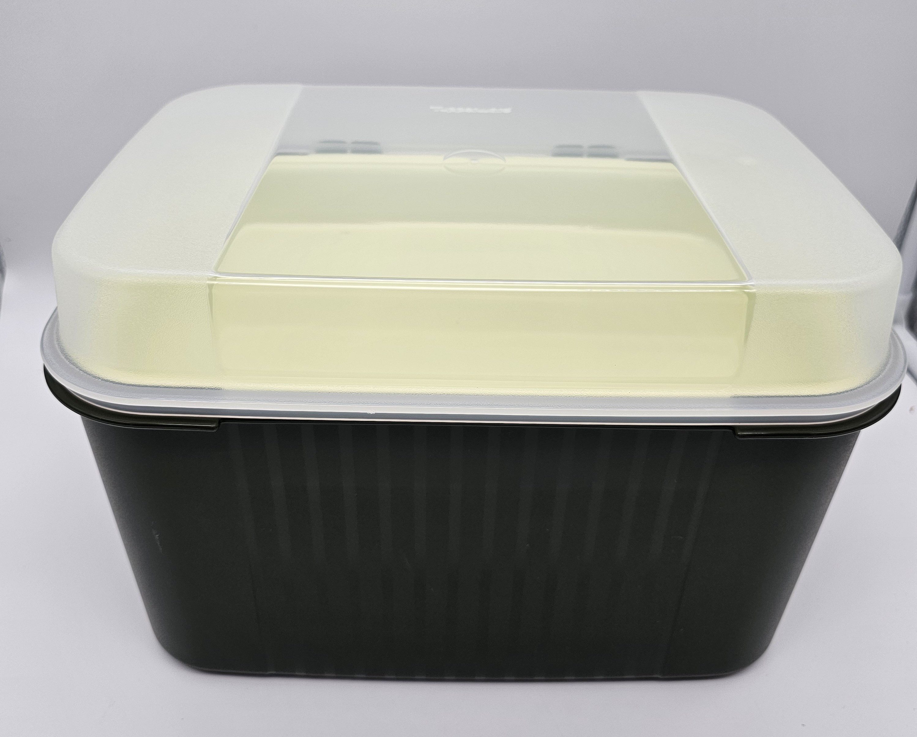 TUPPERWARE Lunchbox Tupperware Schatzkiste 7,3L olivegrün mit Einsatz