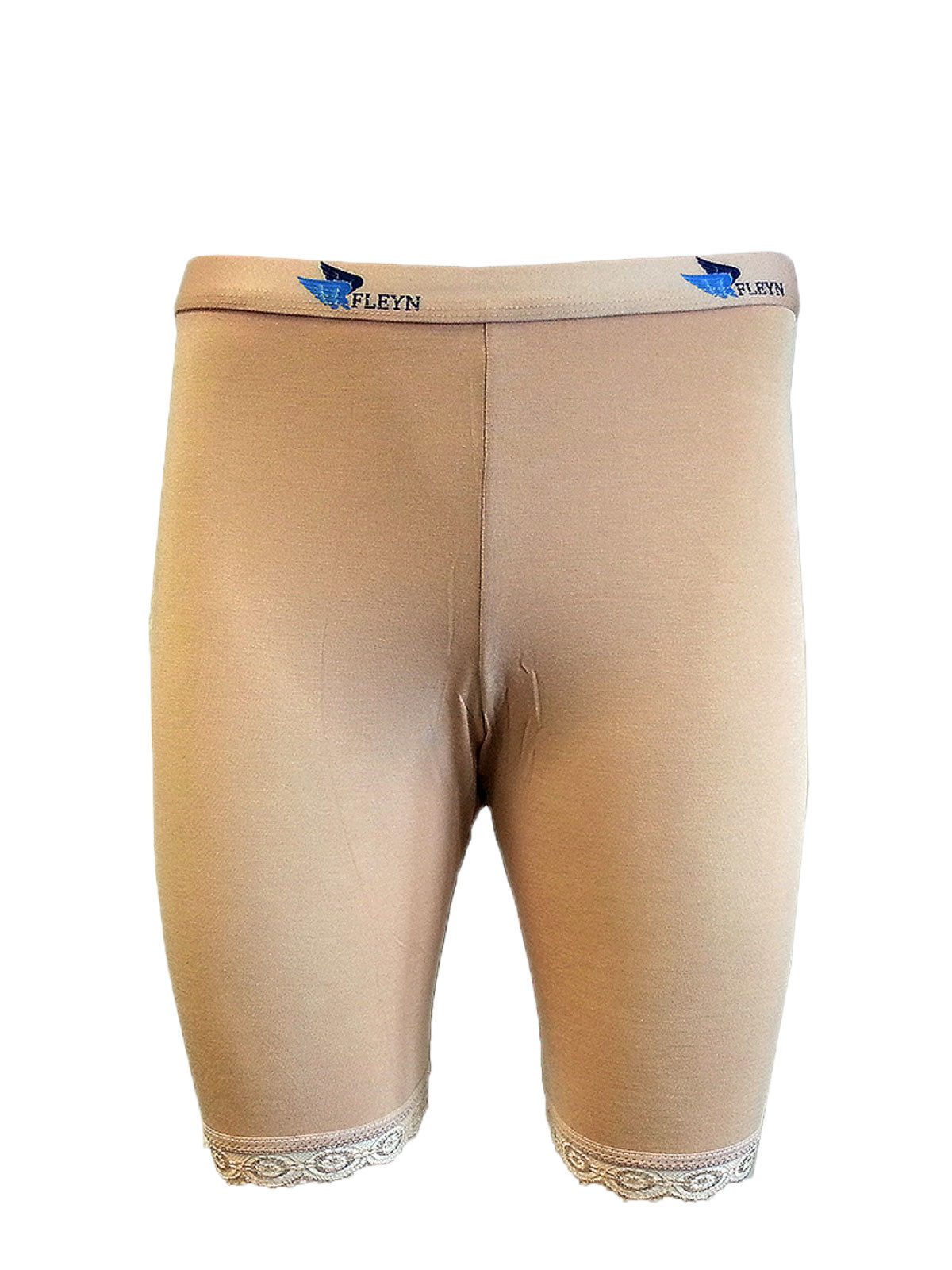 Fleyn Caprihose Boutique Qualität Bambus Boxershort lange Unterhose mit Spitze FLY3010