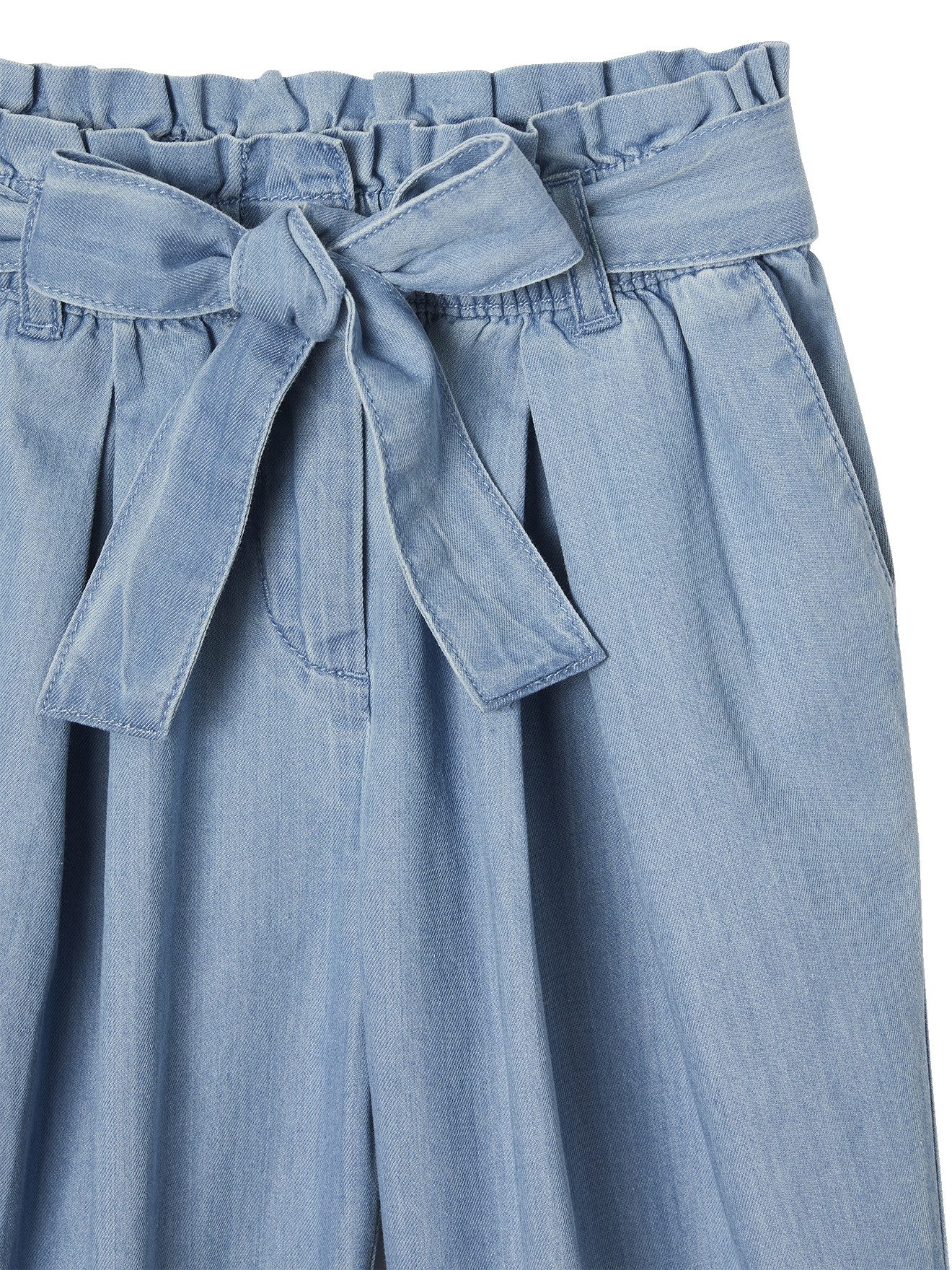 vertbaudet 3/4-Hose Mädchen Paperbag-Jeans, 3/4-Bein Bundweite verstellbar