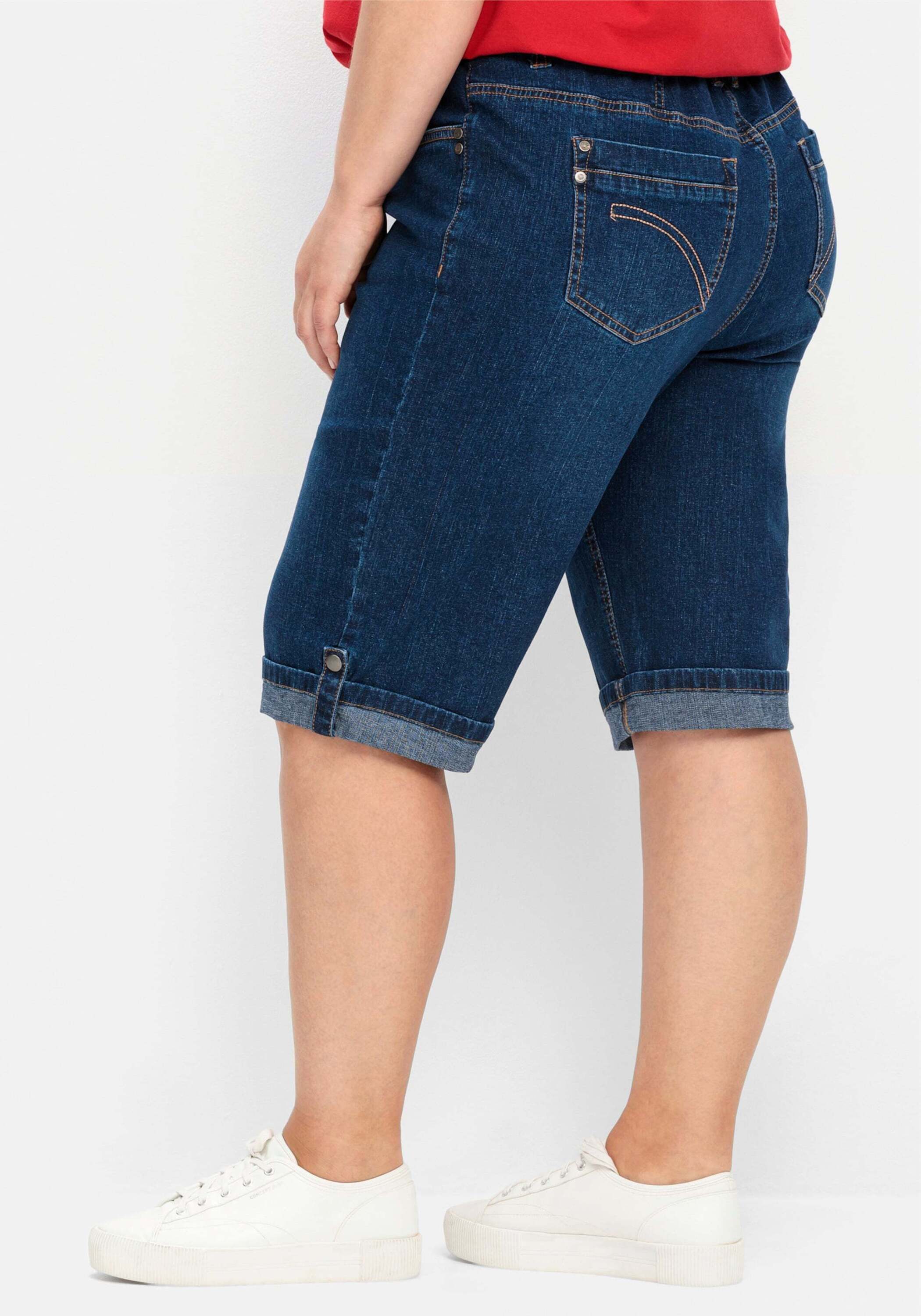 Sheego Jeansshorts Jeansbermudas