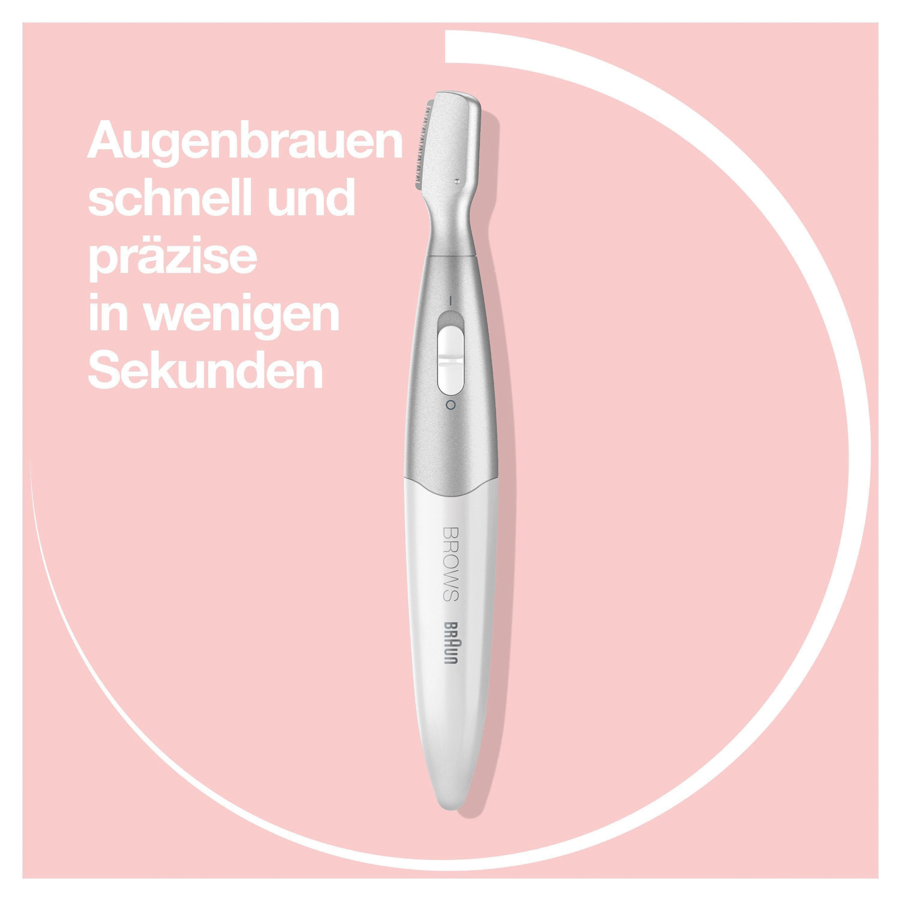 Braun Augenbrauentrimmer FG1106 Augenbrauen-Mini-Präzisionstrimmer, passt in jede Handtasche