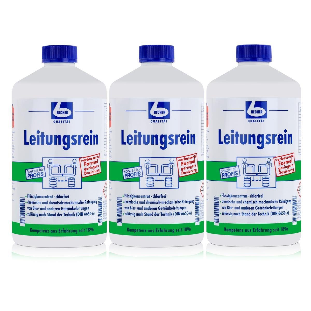 Dr. Becher Leitungsrein 1L zur chemischen, alkalischen Standreinigung Spezialwaschmittel
