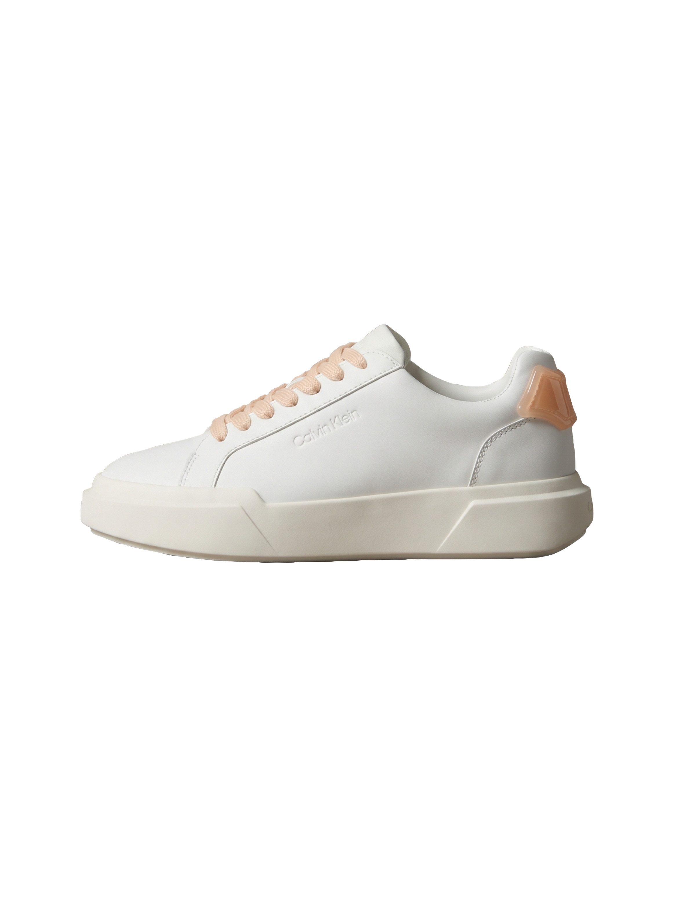 Calvin Klein CHUNKY CUPSOLE LACEUP RUB BT LTH Plateausneaker Schnürschuh, Halbschuh, Freizeitsneaker mit Kontrastbesatz