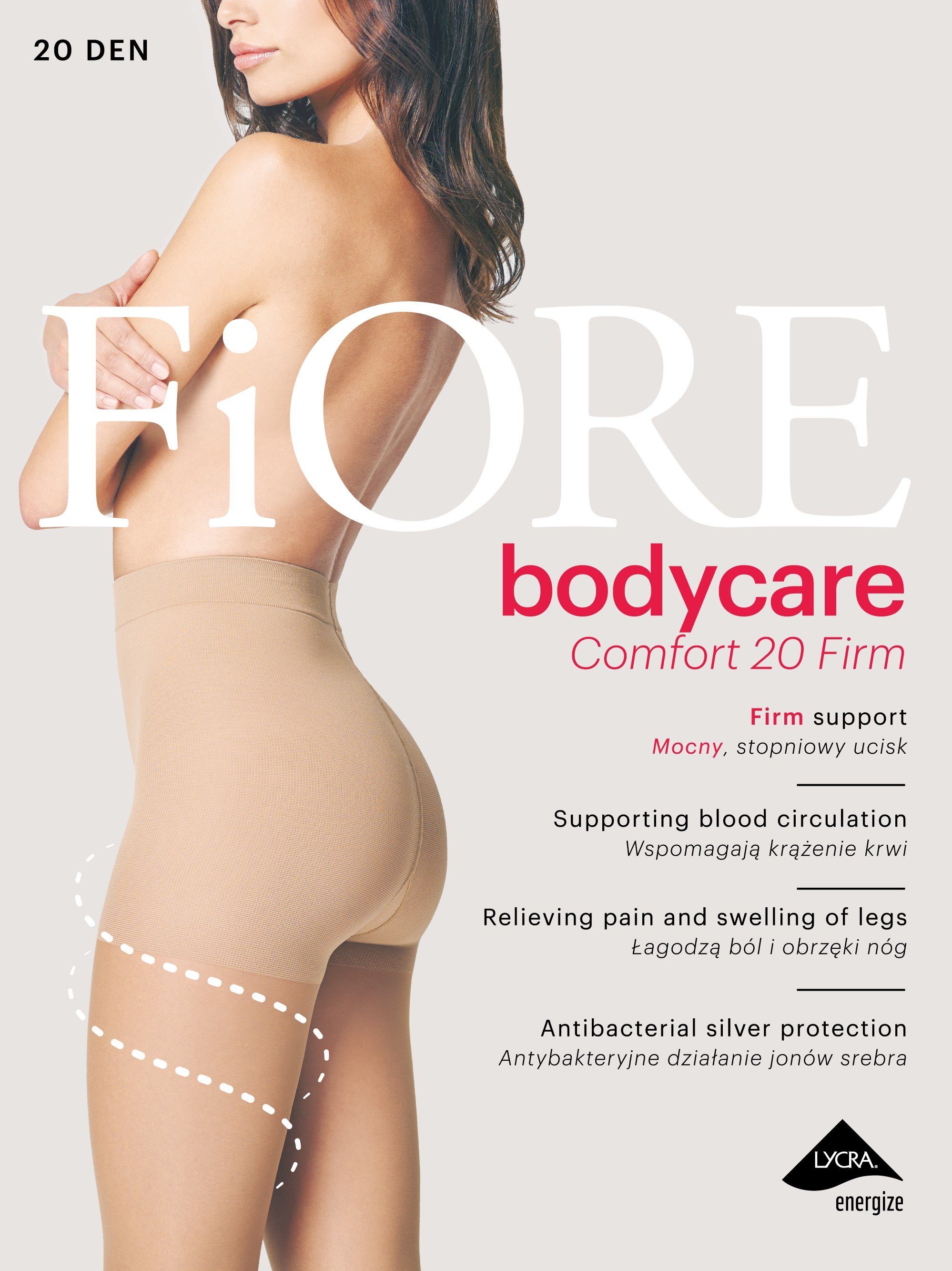 Fiore Stützstrumpfhose Bodycare (Packung 1 St. 1 Paar) Stützstrumpfhose 20DEN Comfort firm Kompressionsstrümpfe