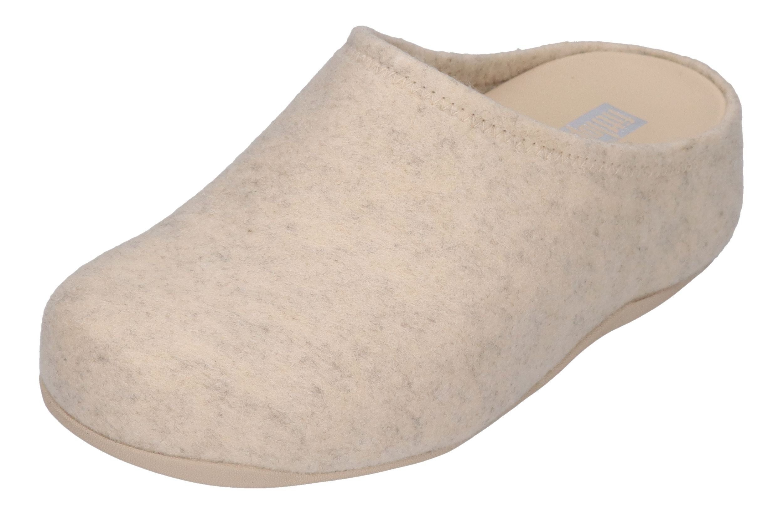 Fitflop SHUV CUSHY FELT CLOG Hausschuh Ivory