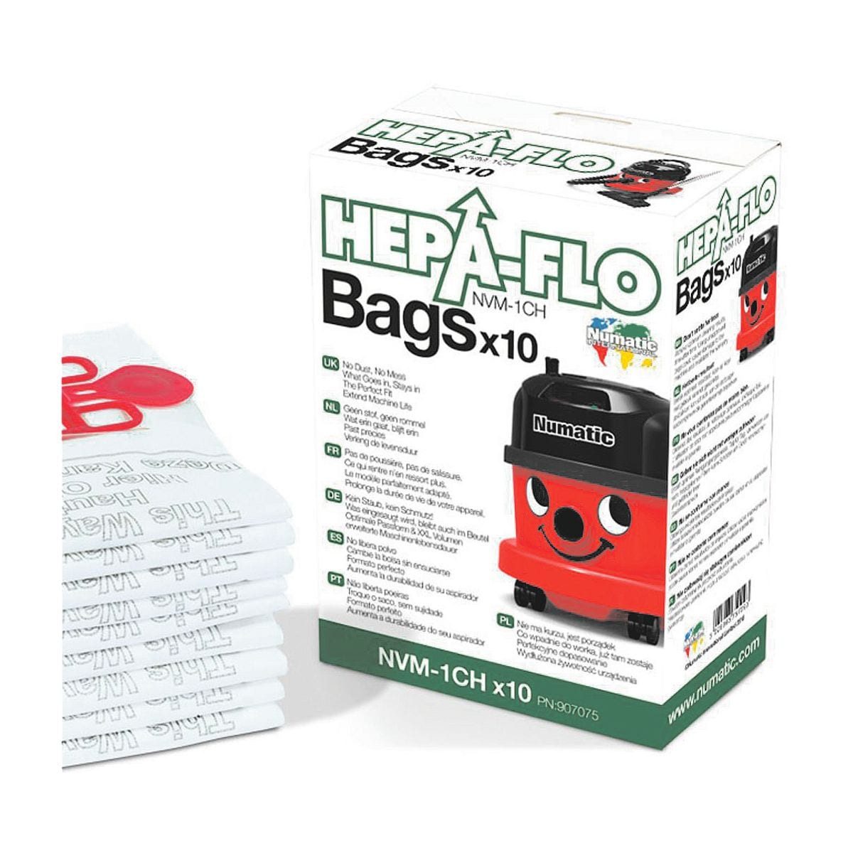 Numatic Пылесосыbeutel NVM-1CH, passend für Numatic, 10 St., Hochleistungsfilter