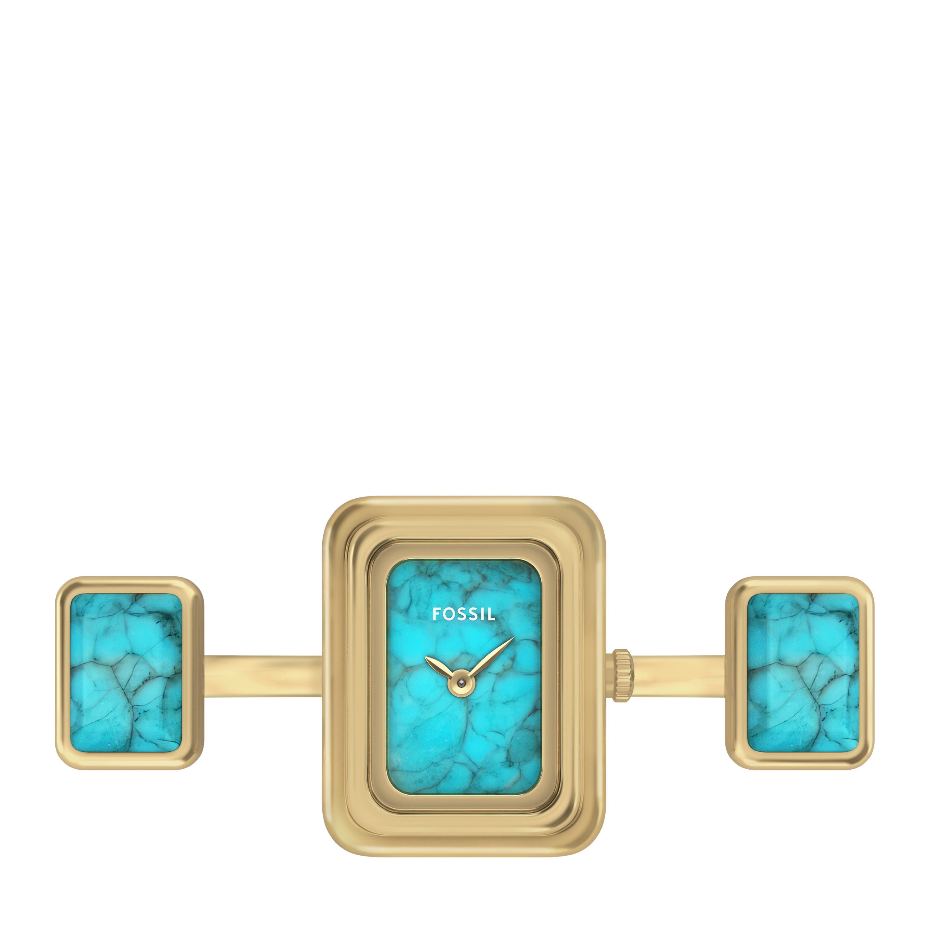 Fossil Uhrenring RAQUEL WATCH RING ES5432, Quarzuhr, Armbanduhr, Damenuhr, Edelstahlarmband, analog