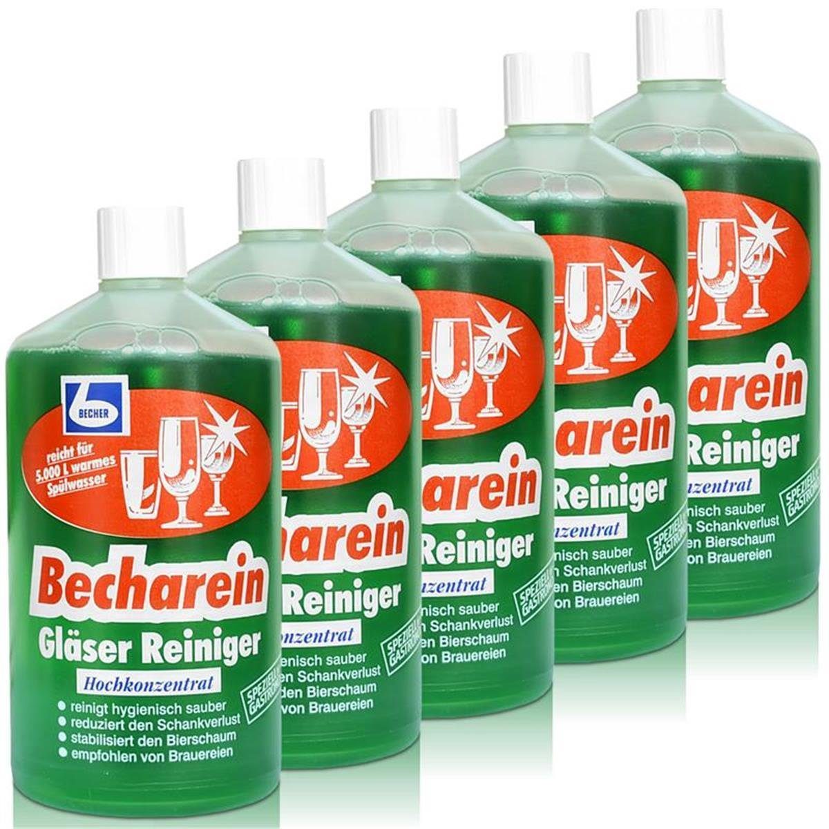 Dr. Becher Liter 5x Hochkonzentrat Becharein Becher / Gläser Reiniger Dr. Glasreiniger 1