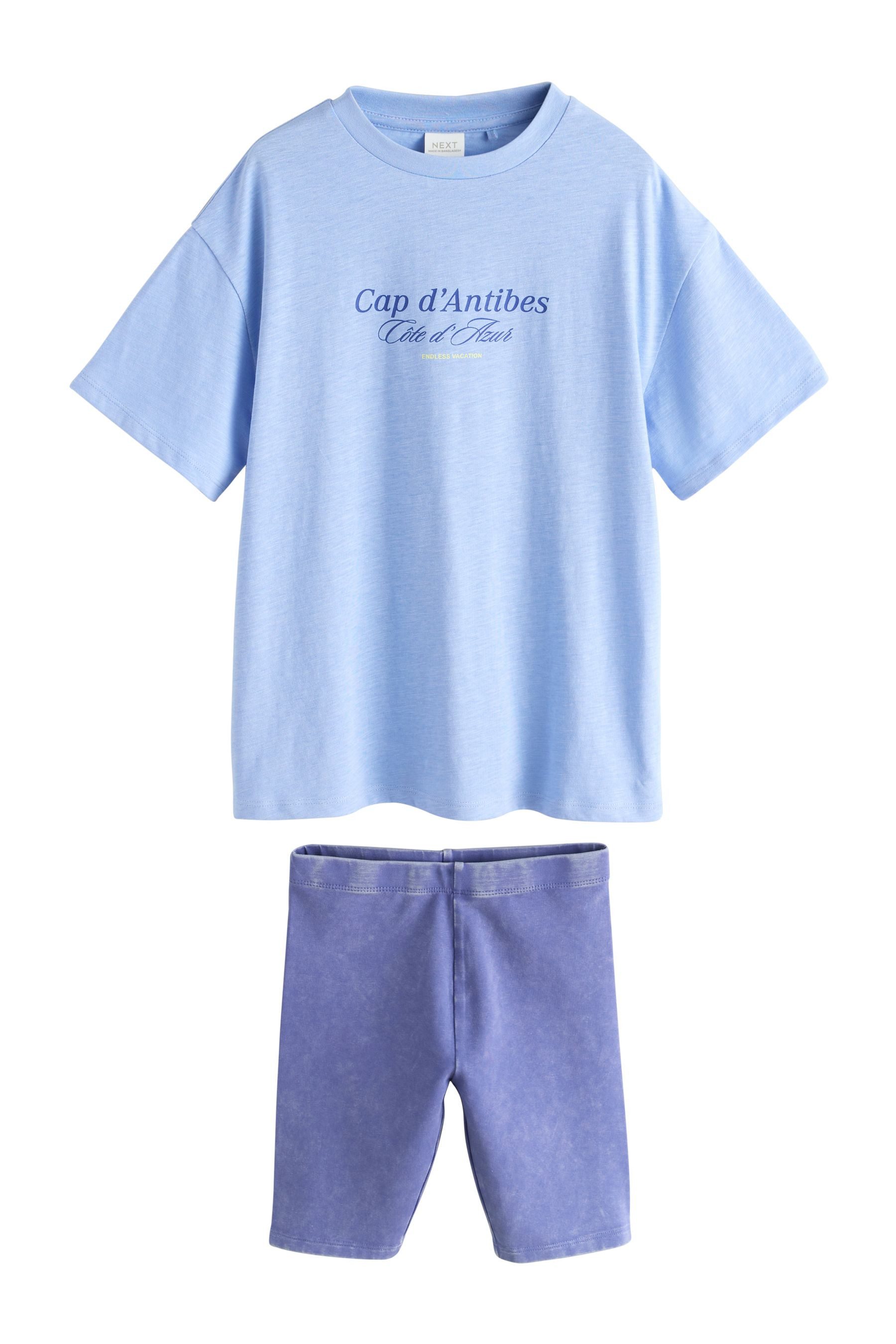 T-Shirt & Shorts T-Shirt und Radlershorts im Set