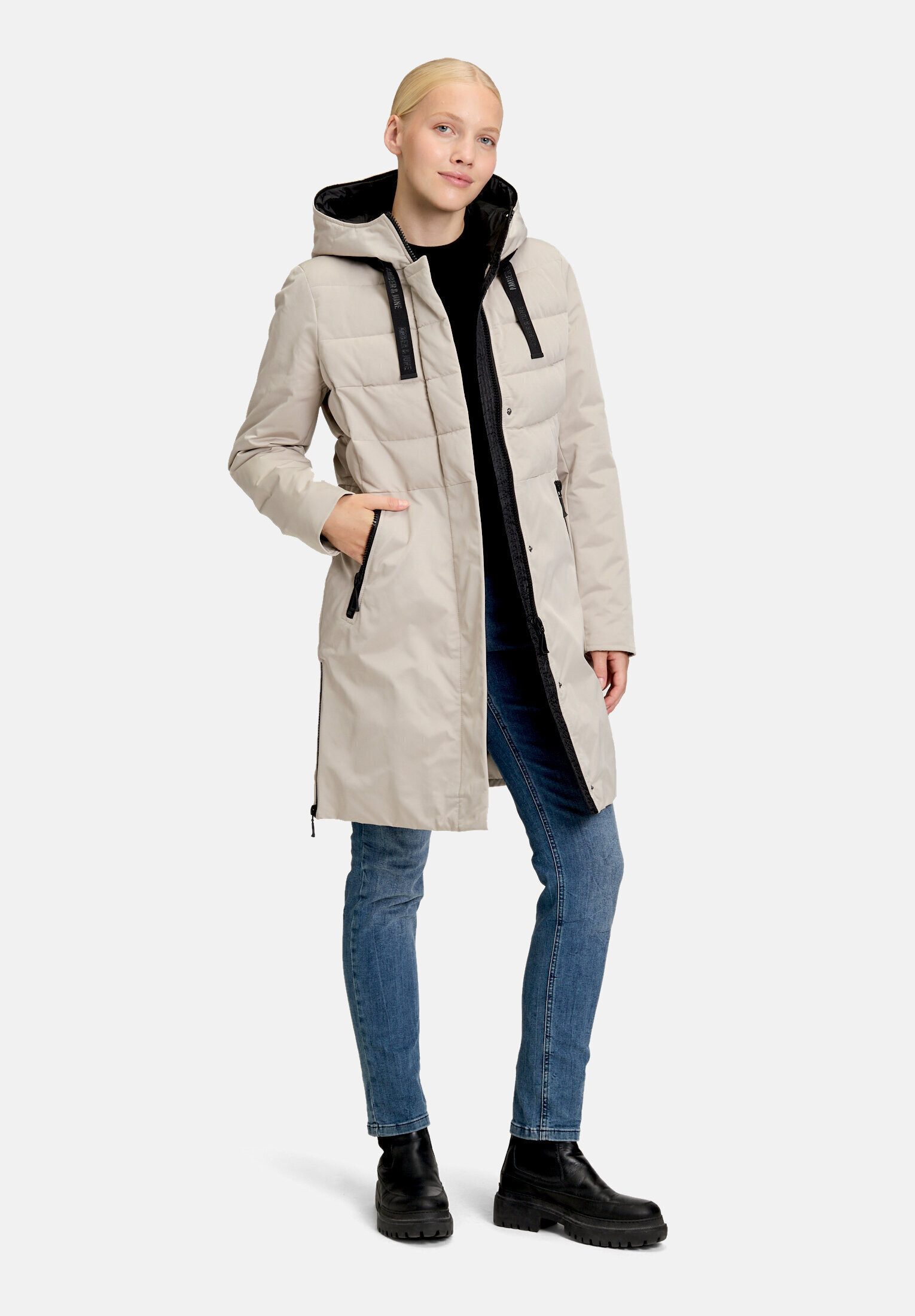 Amber & June Winterjacke Damen Kunstdaune
