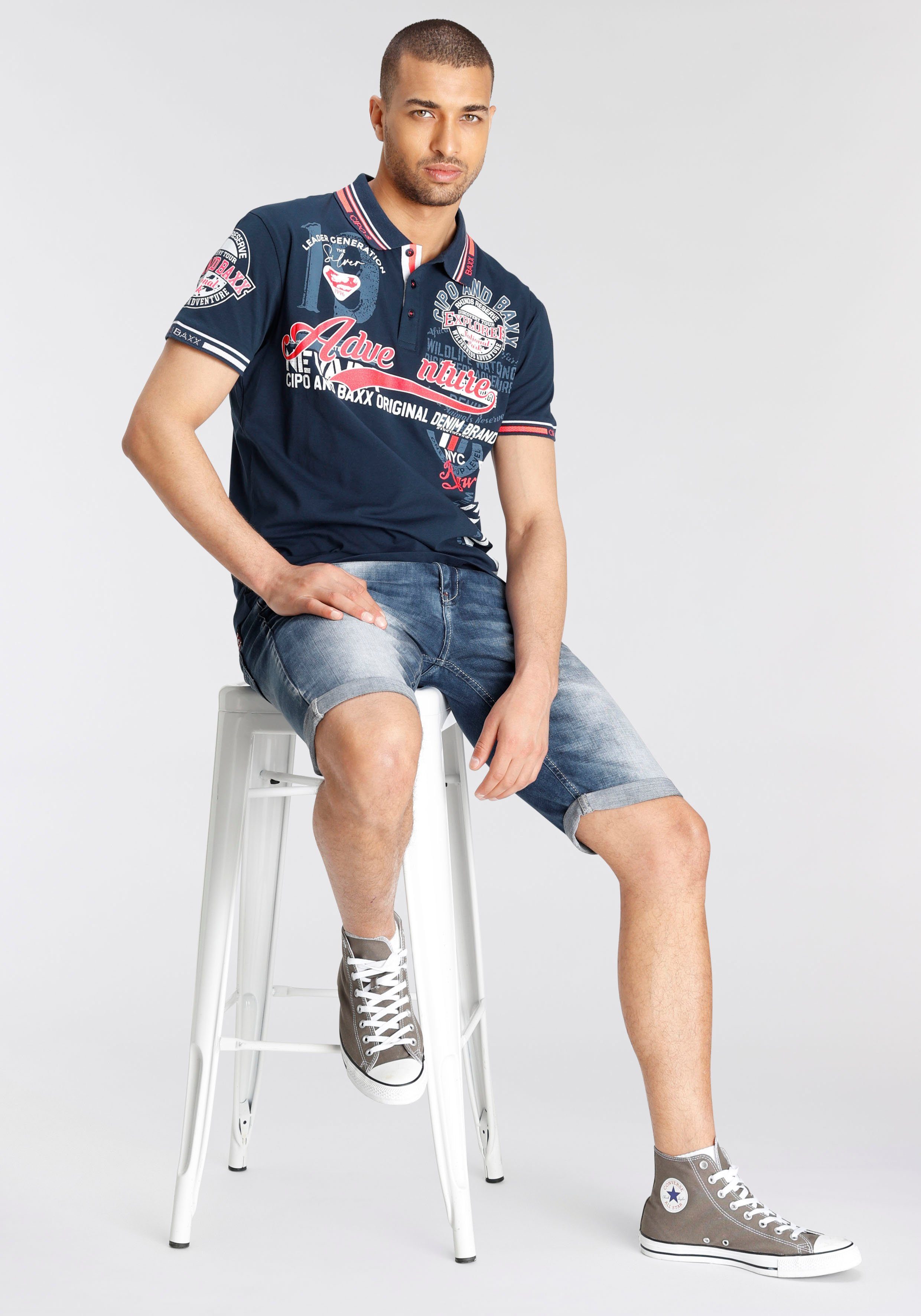 Cipo & Baxx Jeansshorts used blue